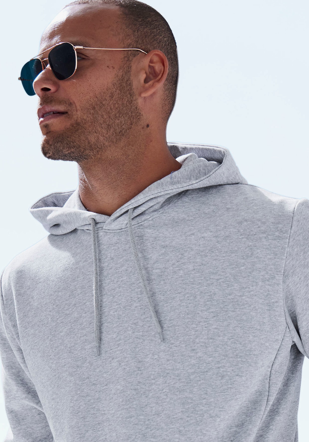 Hoodie - grau-meliert