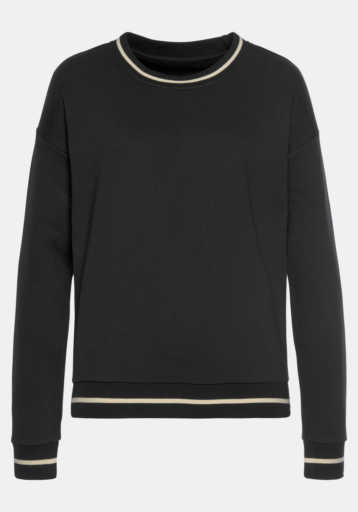 LASCANA Sweatshirt - schwarz