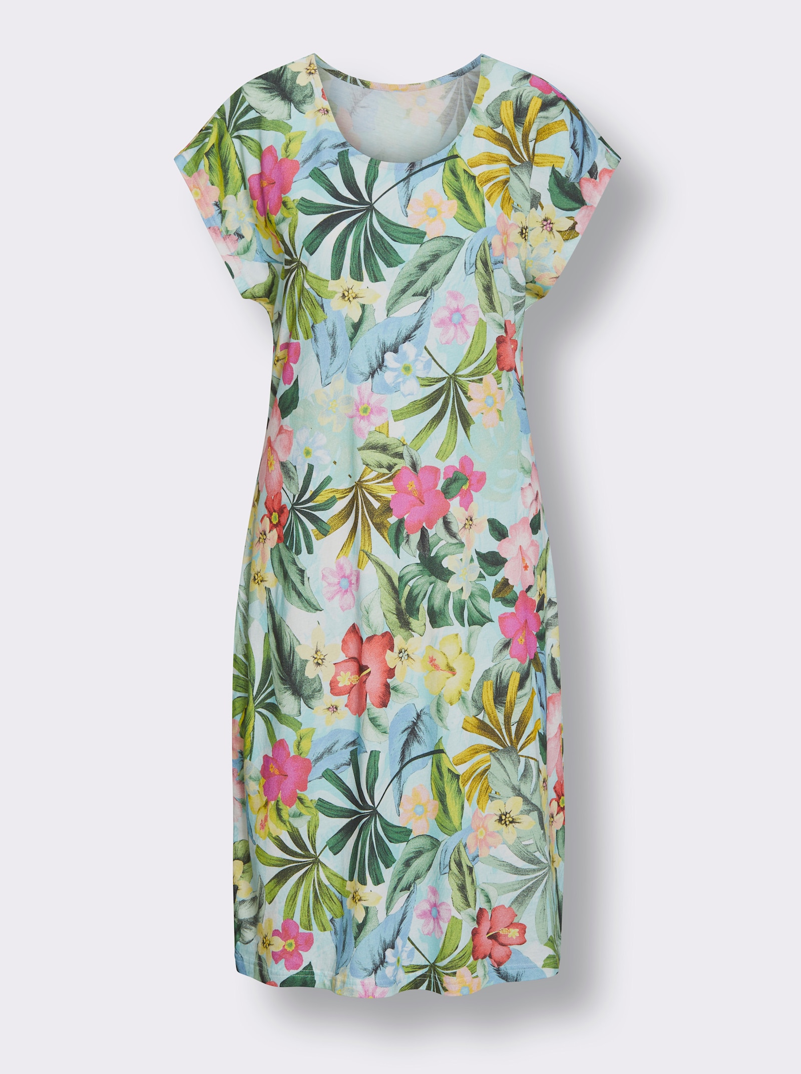 feel good Sommerkleid in leichter Qualität - mint-bedruckt