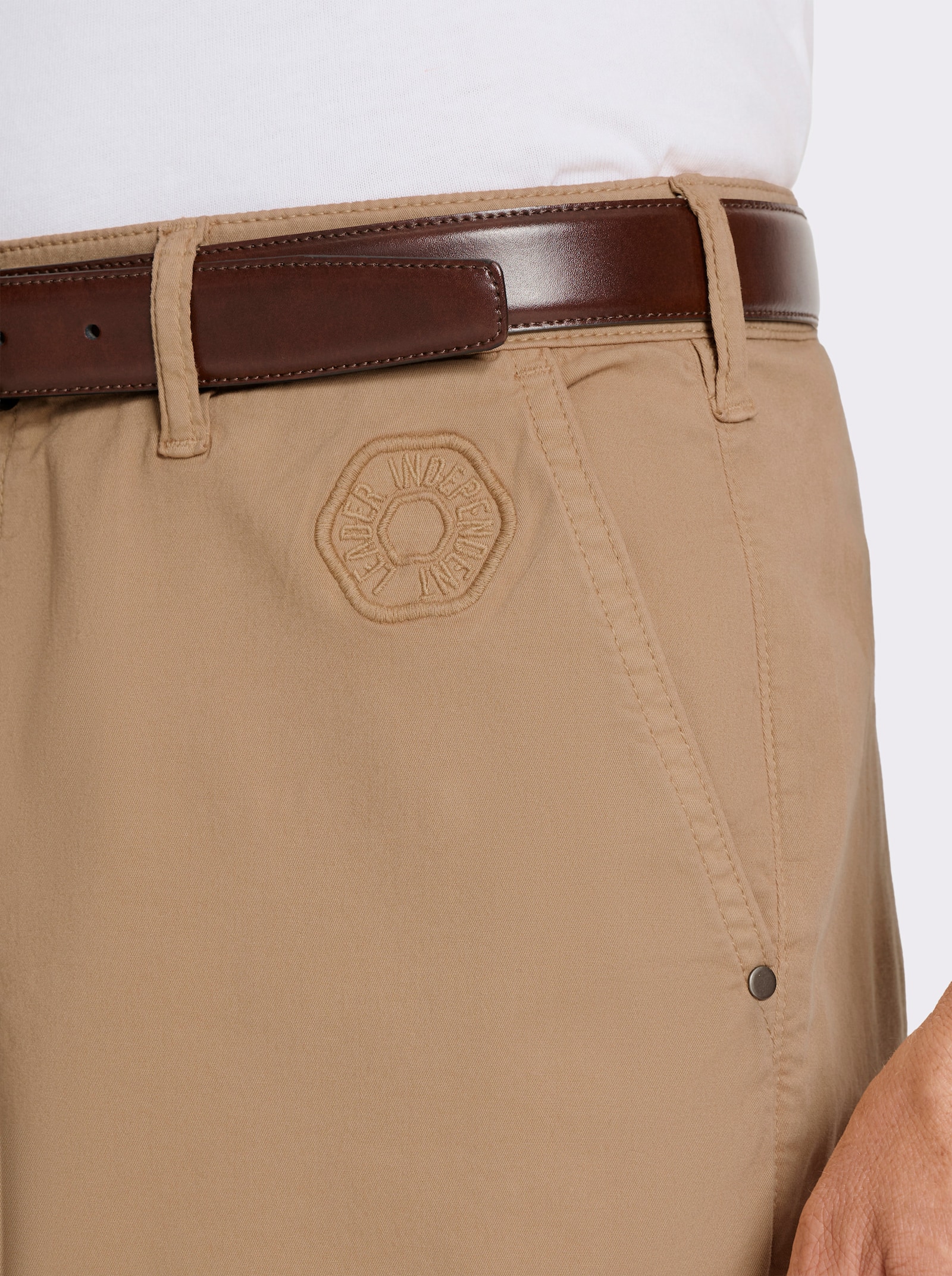 Marco Donati Bermudas aus Twill-Qualität - camel