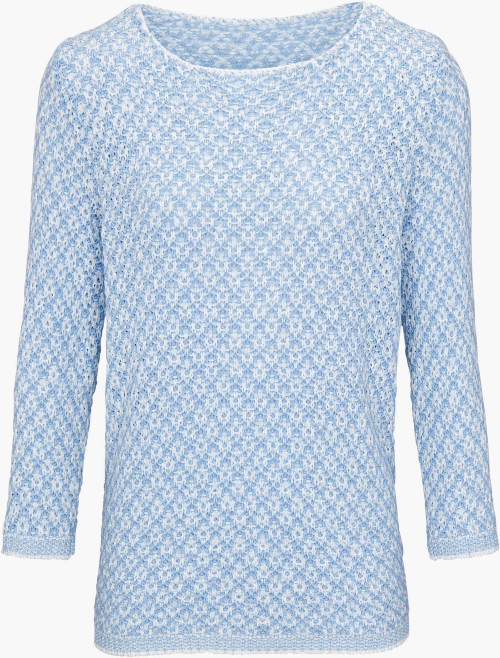 heine Rundhalspullover mit 3/4-Ärmeln - hellblau