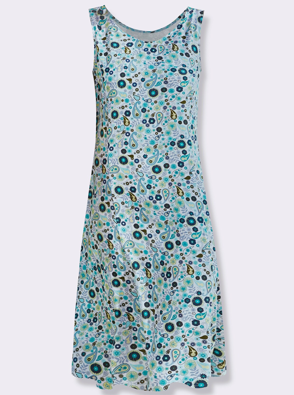 Druckkleid - lagune-weiß-bedruckt