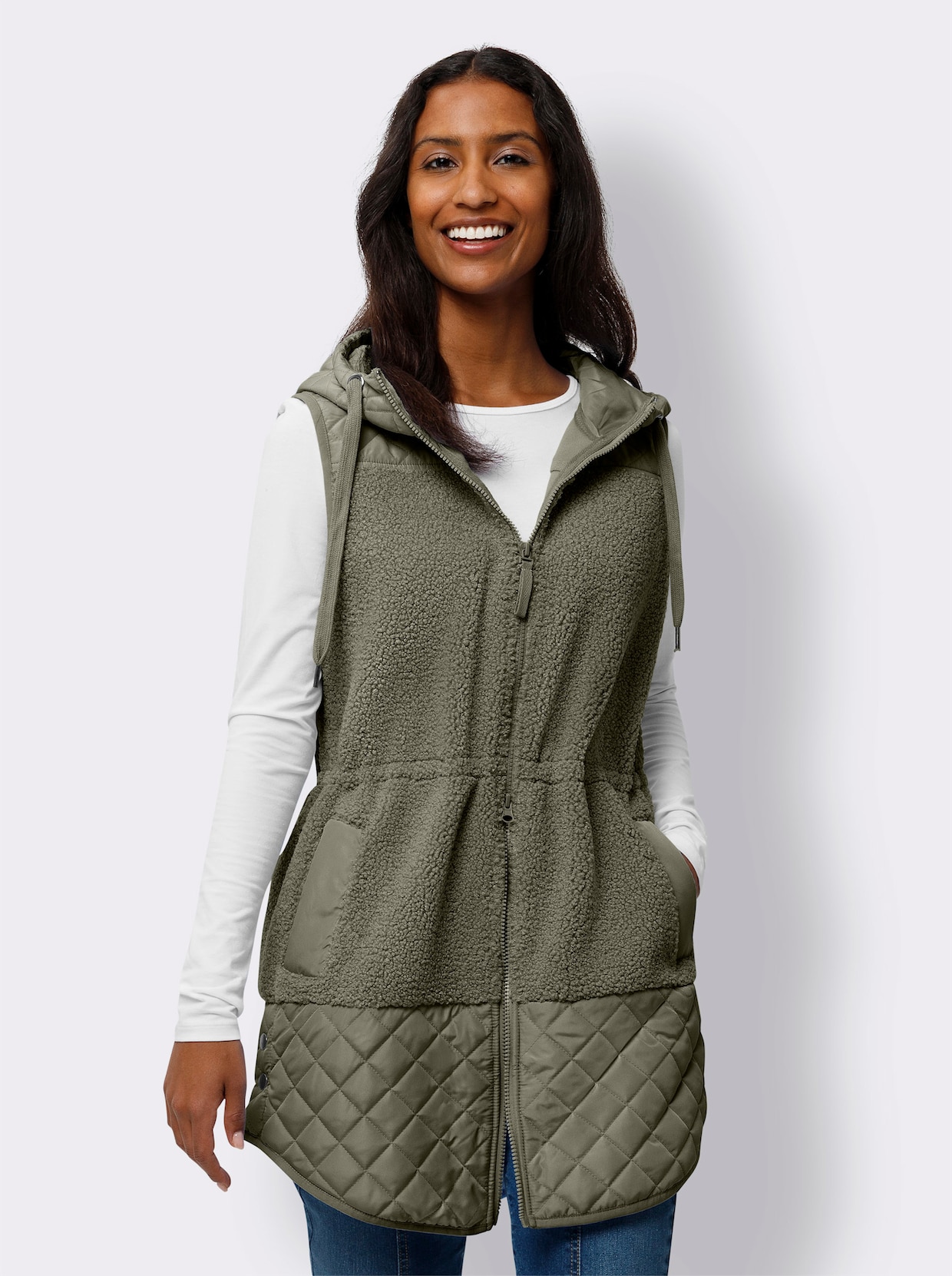 heine Fleecegilet - kaki