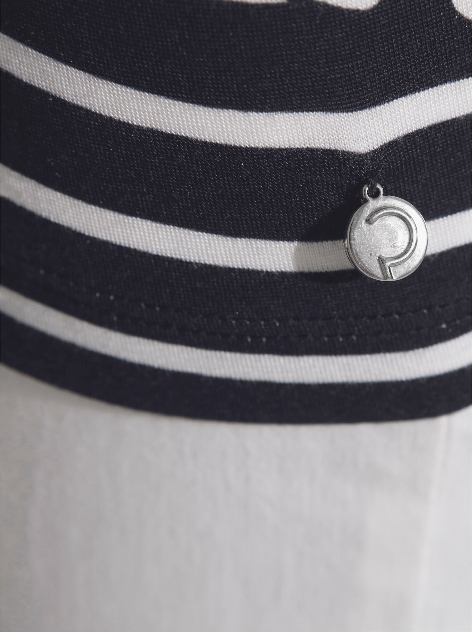 CREATION L PREMIUM Gestreept shirt met digitale print - marine/rood gestreept