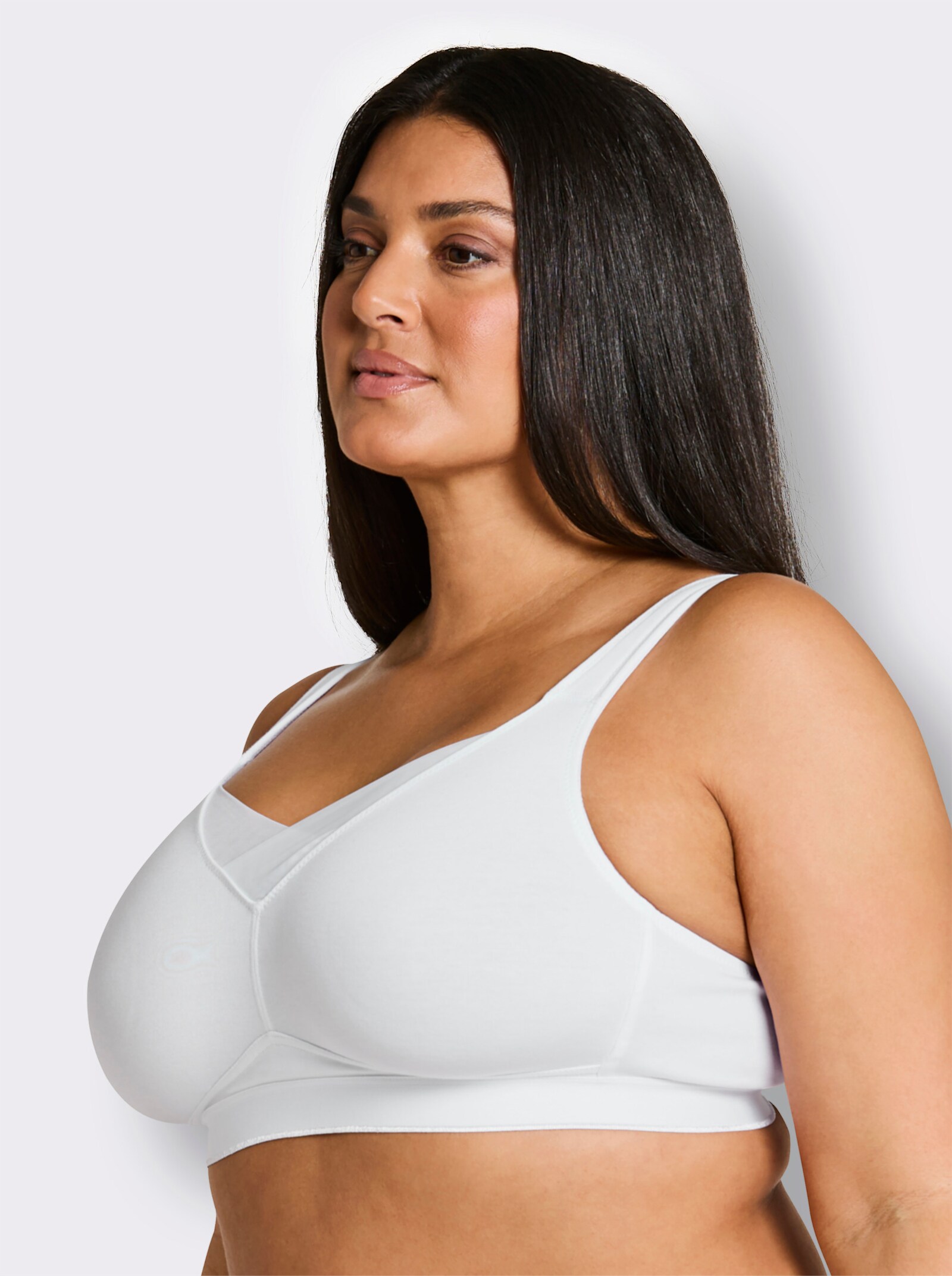 wäschepur Komfort-BH ohne Bügel mit Komfortträgern - weiß