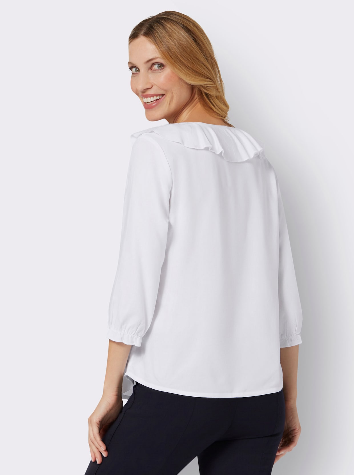 Blouse met volants - wit