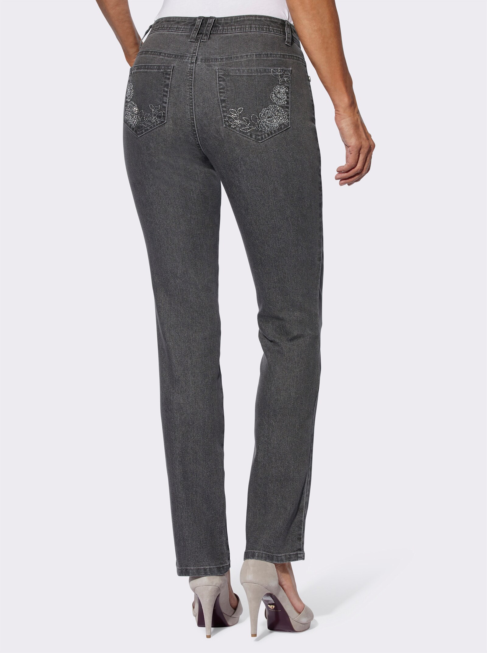 Jeans van katoen - grey denim