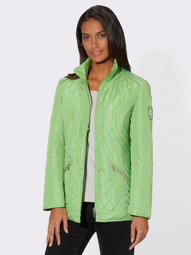 Steppjacke mit Kontrast-Details - apfel