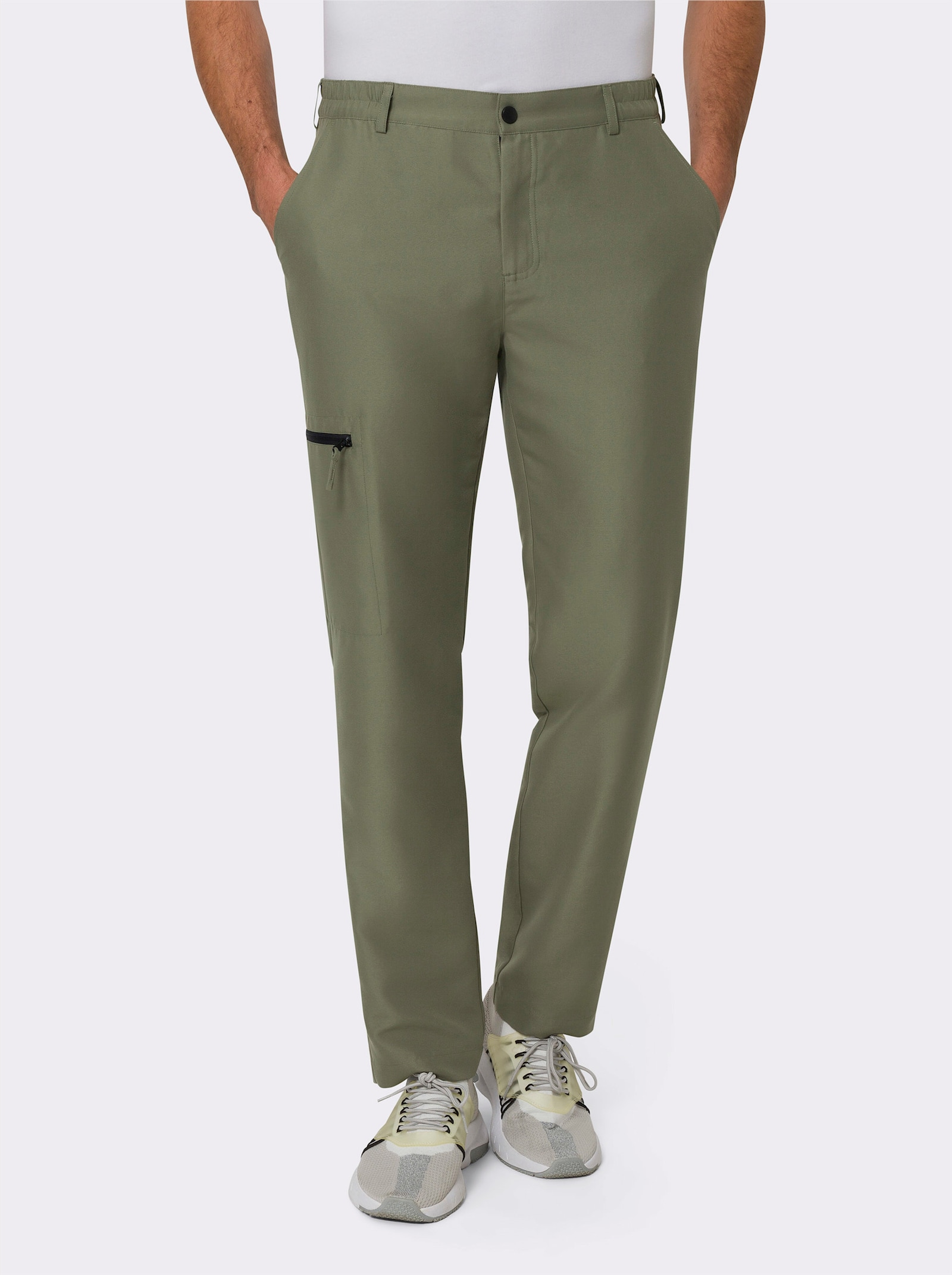 Outdoorhose mit Cargotasche - khaki