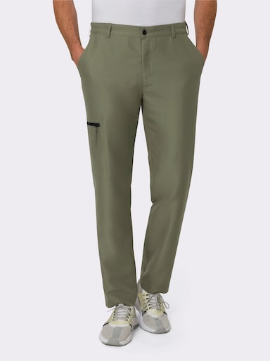 Outdoorhose mit Cargotasche - khaki