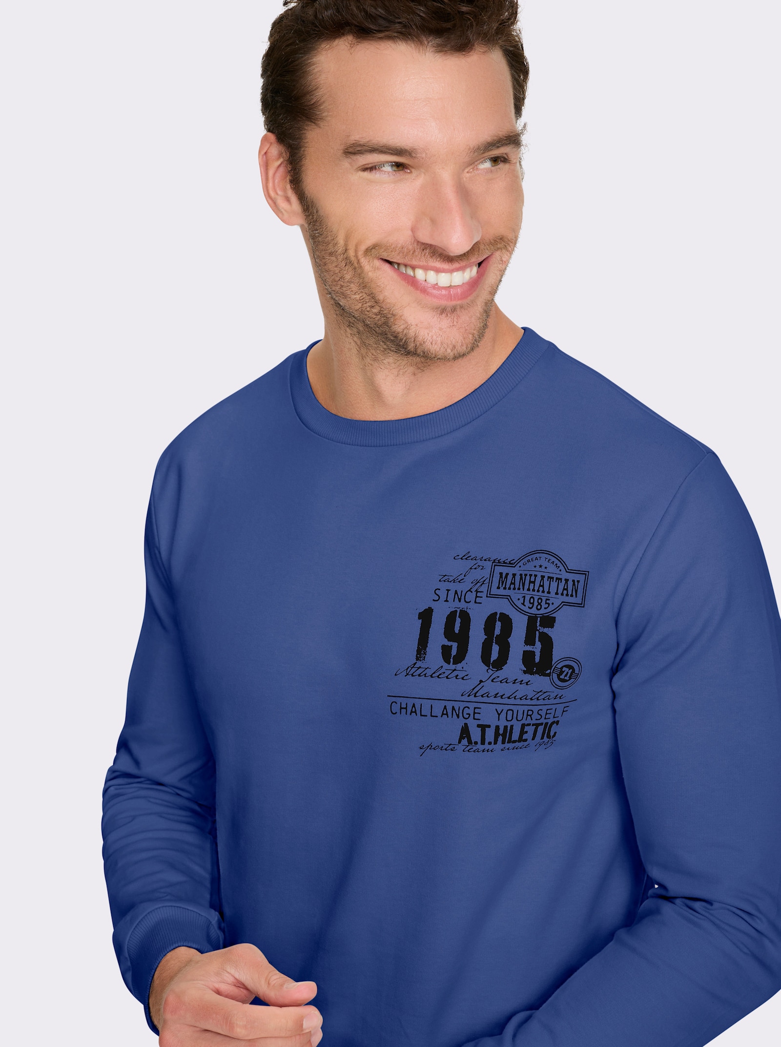 Catamaran Sweatshirt mit Bündchenabschlüssen - jeansblau