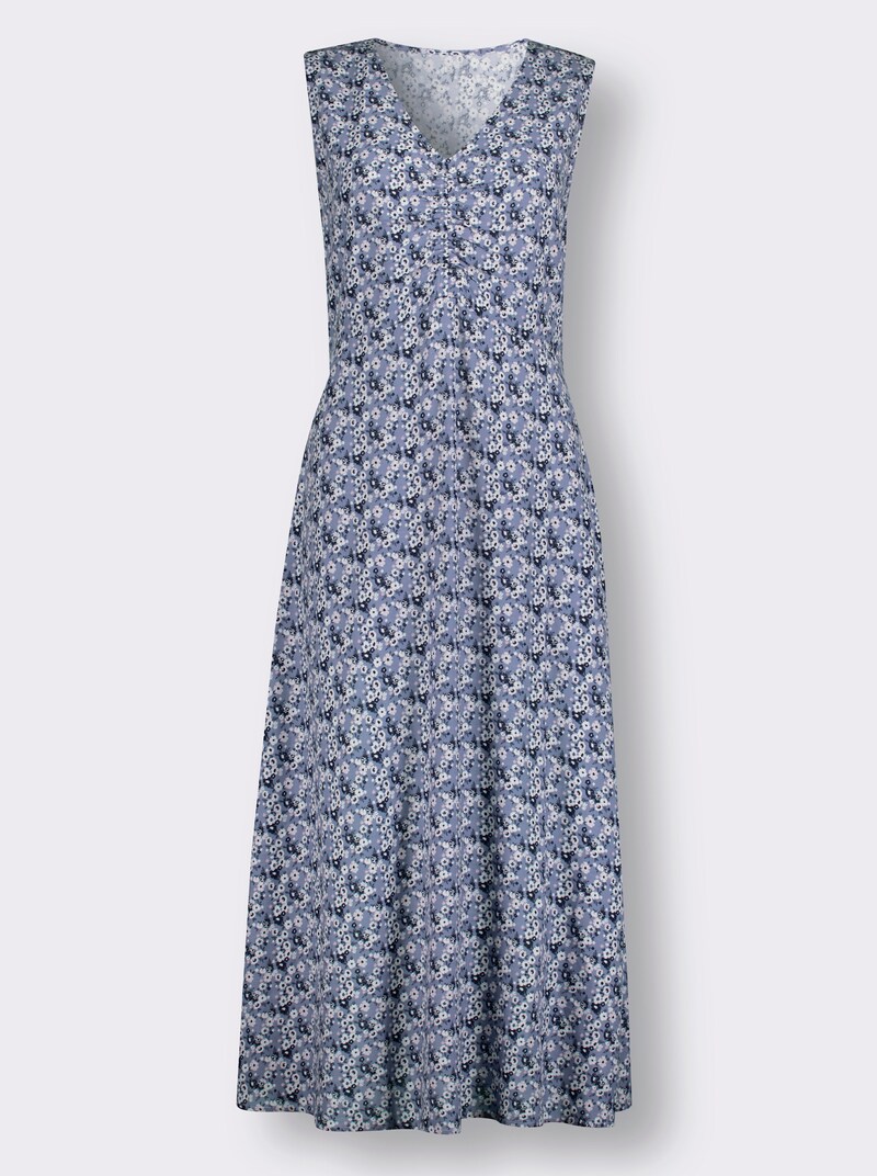 Druck-Kleid in taubenblau-bedruckt | Witt