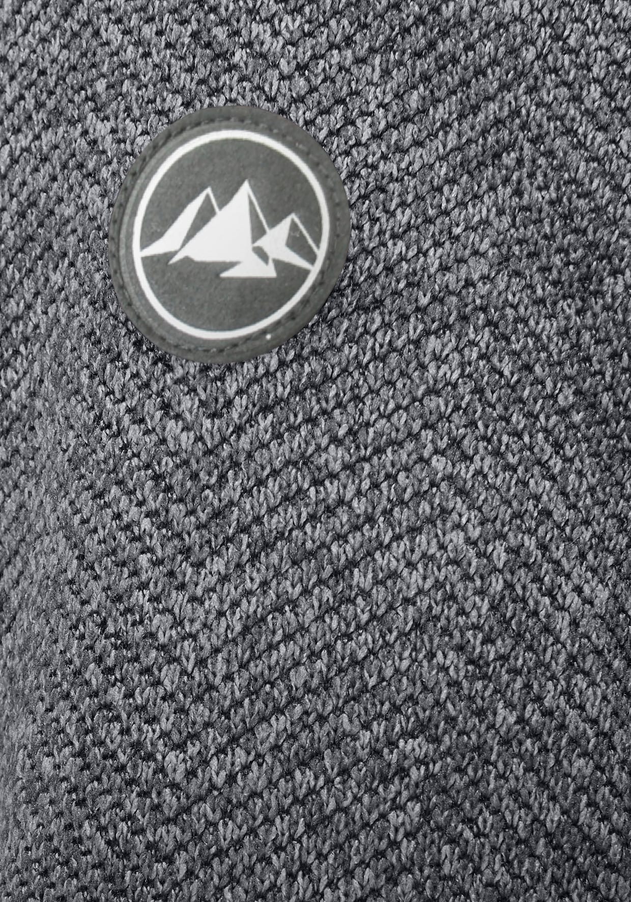 Strickfleecejacke - graumeliert