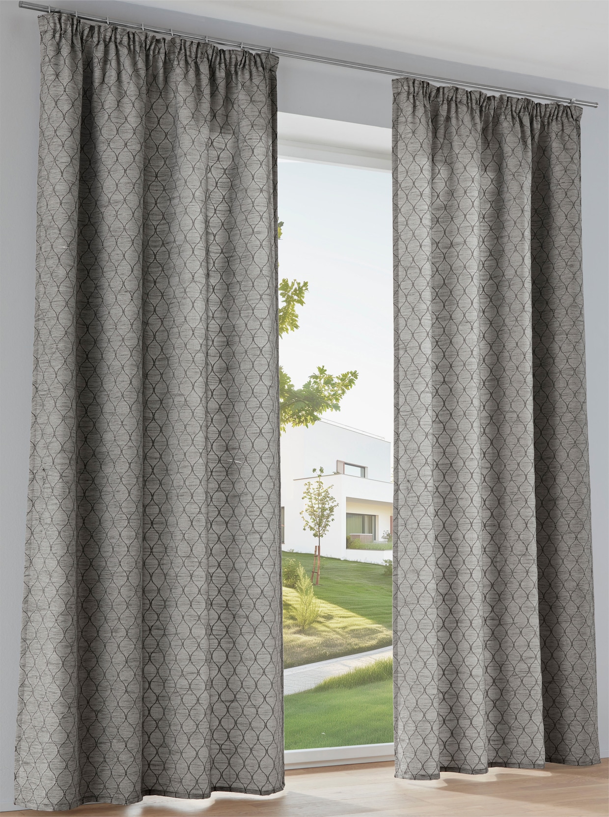 heine home Decoratieve vitrage - grijs