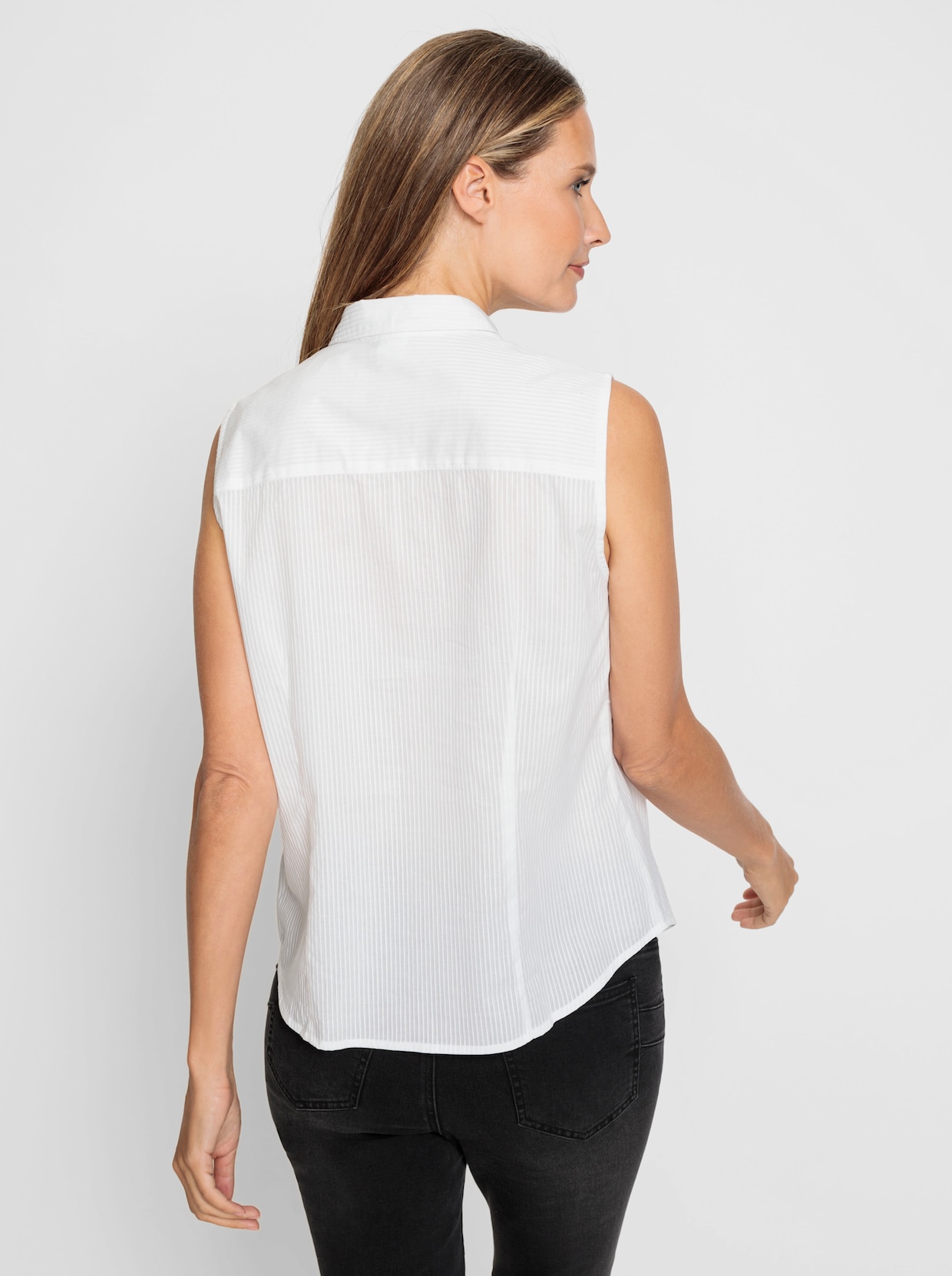 heine Chemisier sans manches - blanc