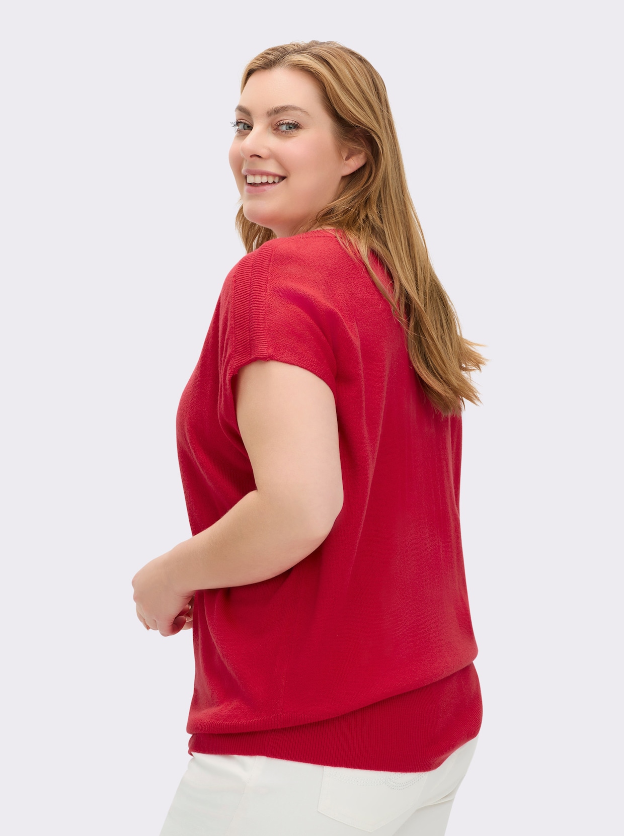 Pullunder mit U-Boot-Ausschnitt - erdbeere