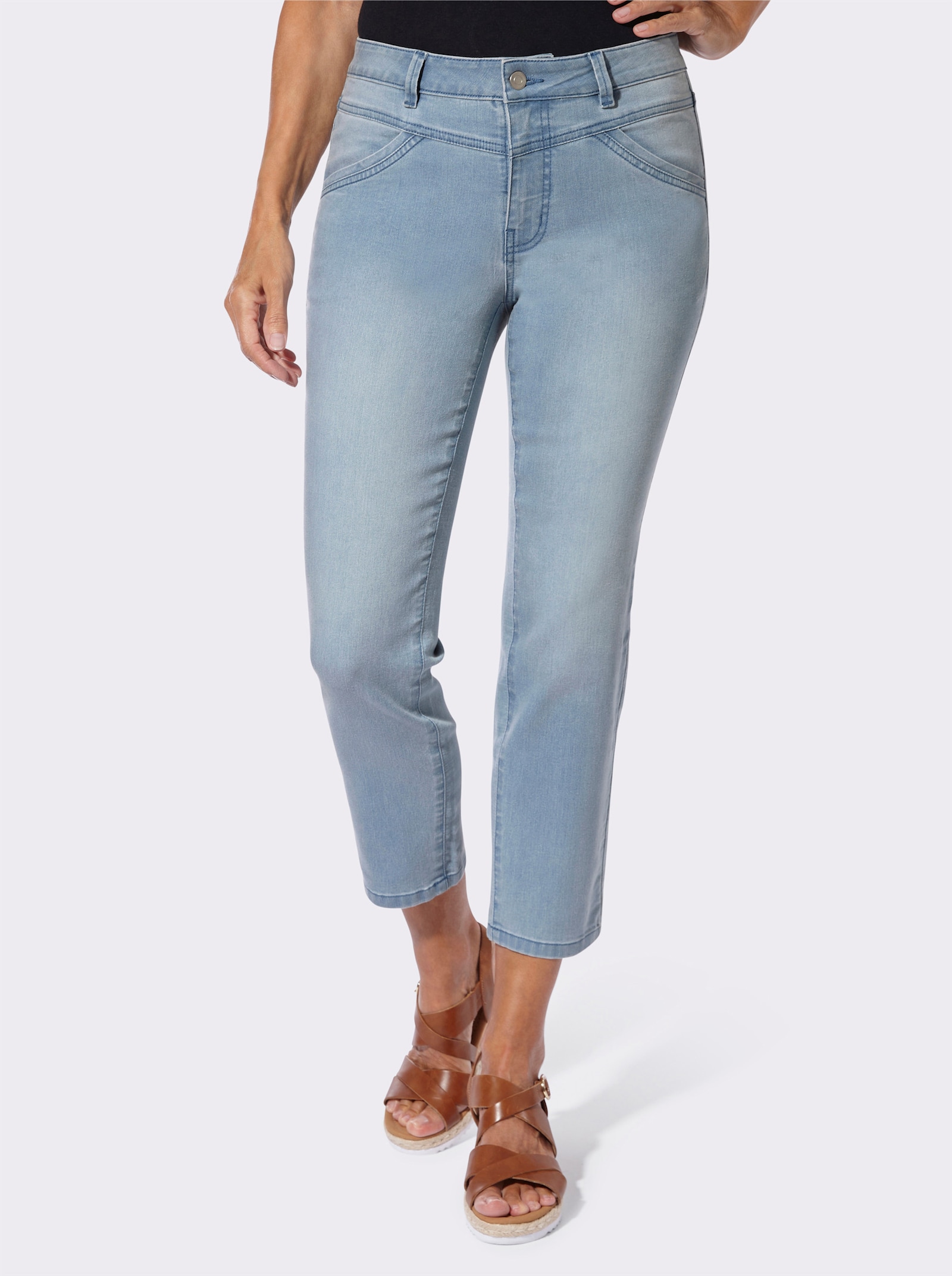 7/8-Jeans in Stretch-Qualität - blue-bleached