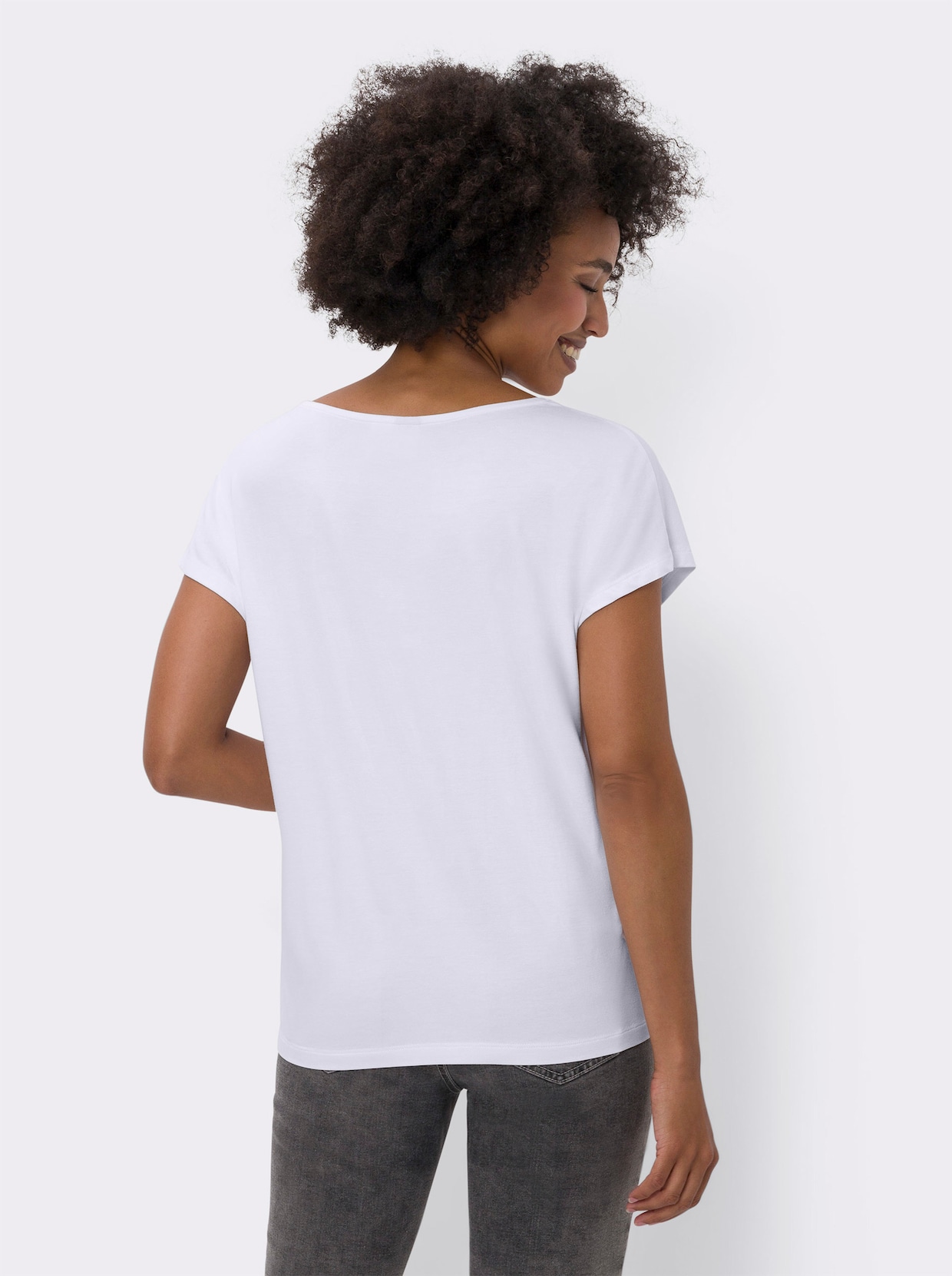 heine T-shirt en V - blanc