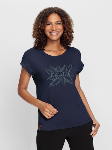 Shirt mit überschnittenen Schultern - marine