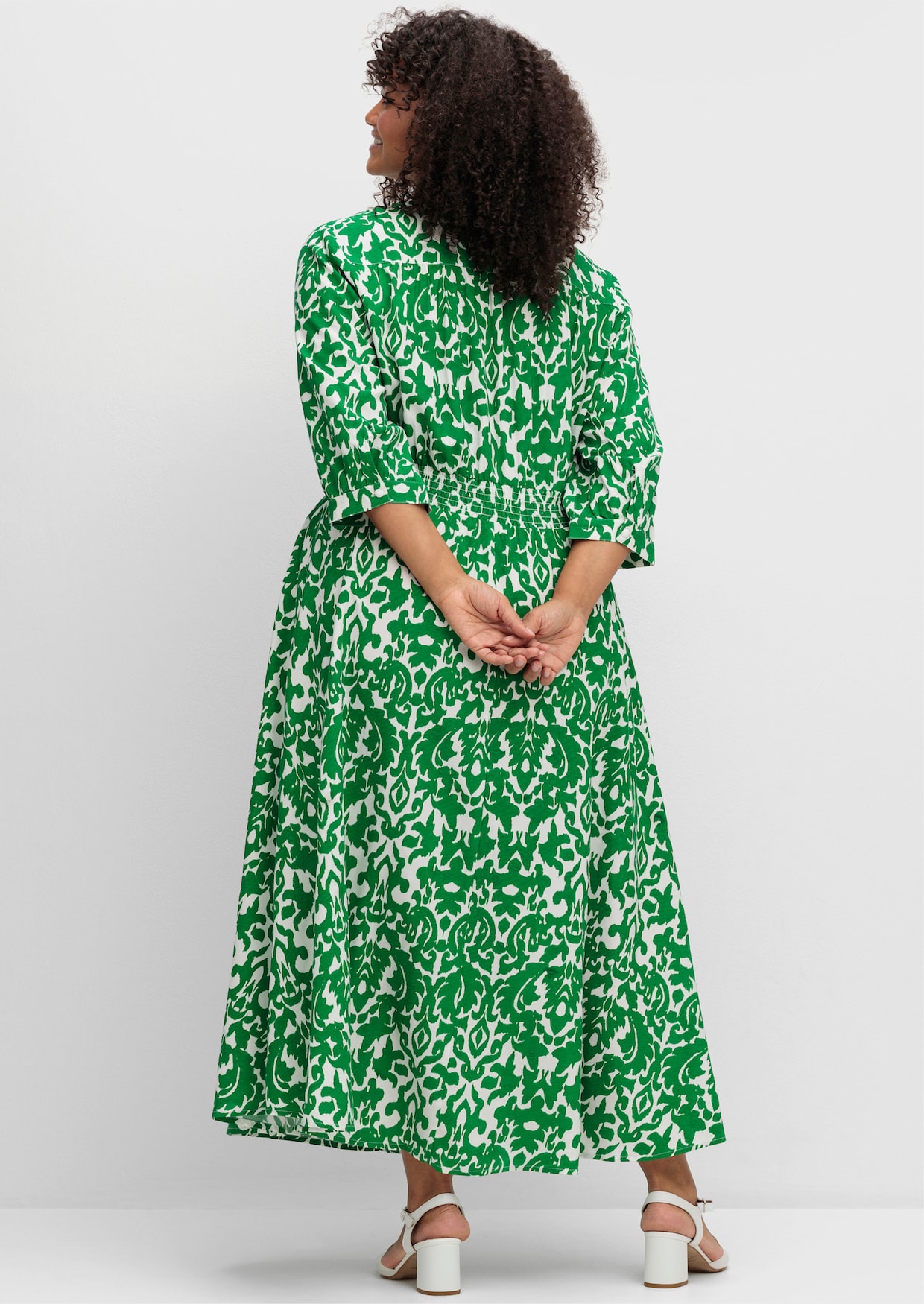 sheego by Joe Browns Maxi-jurk - groen/off-white