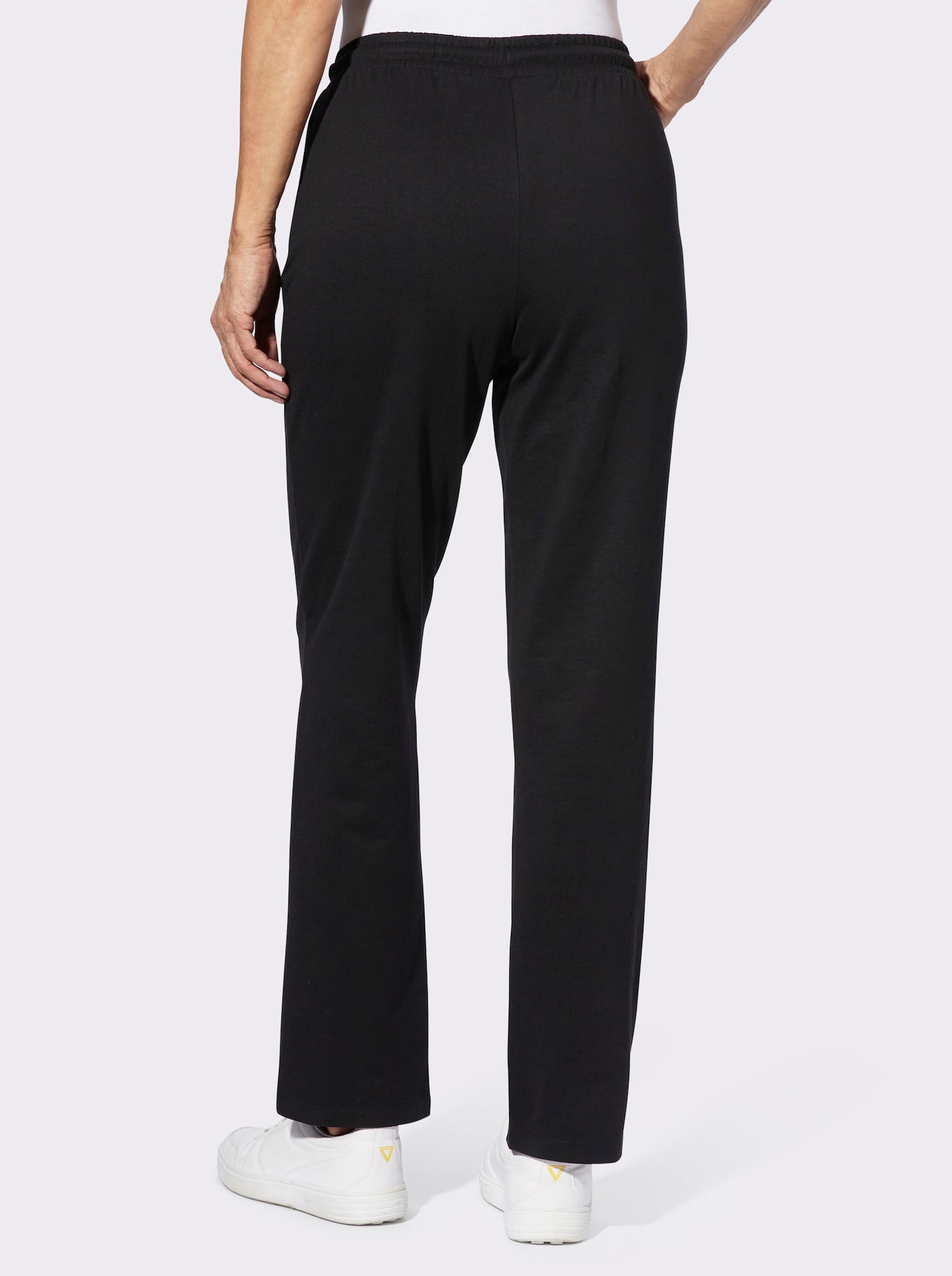 Kalhoty pro volný čas s tunýlkem - černá-pink