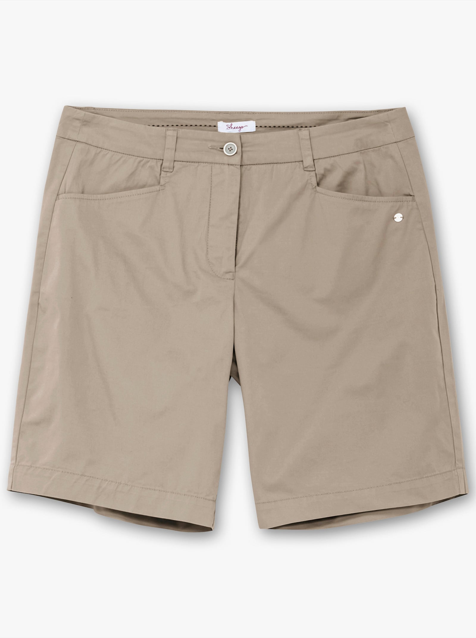 sheego Bermudas in Chino-Optik - helltaupe