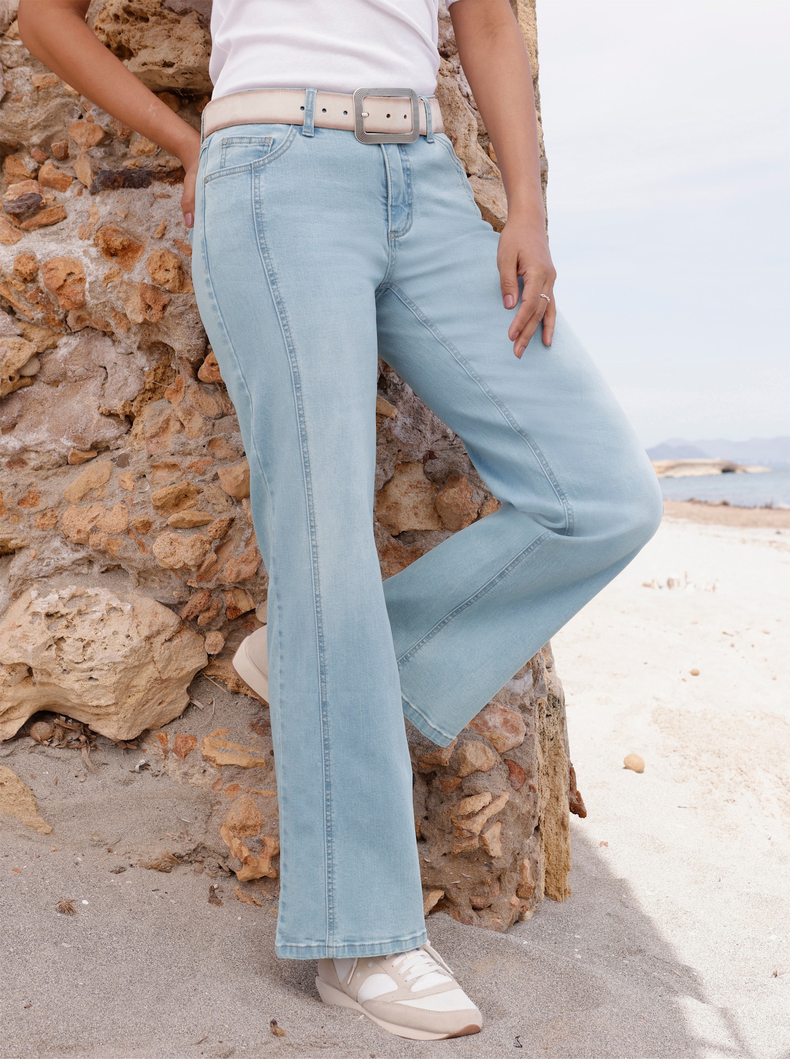5-Pocket-Jeans in Stretch-Qualität - blue-bleached