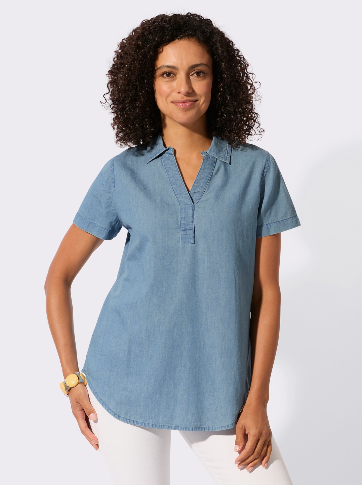 Jeanstunika - blue-bleached