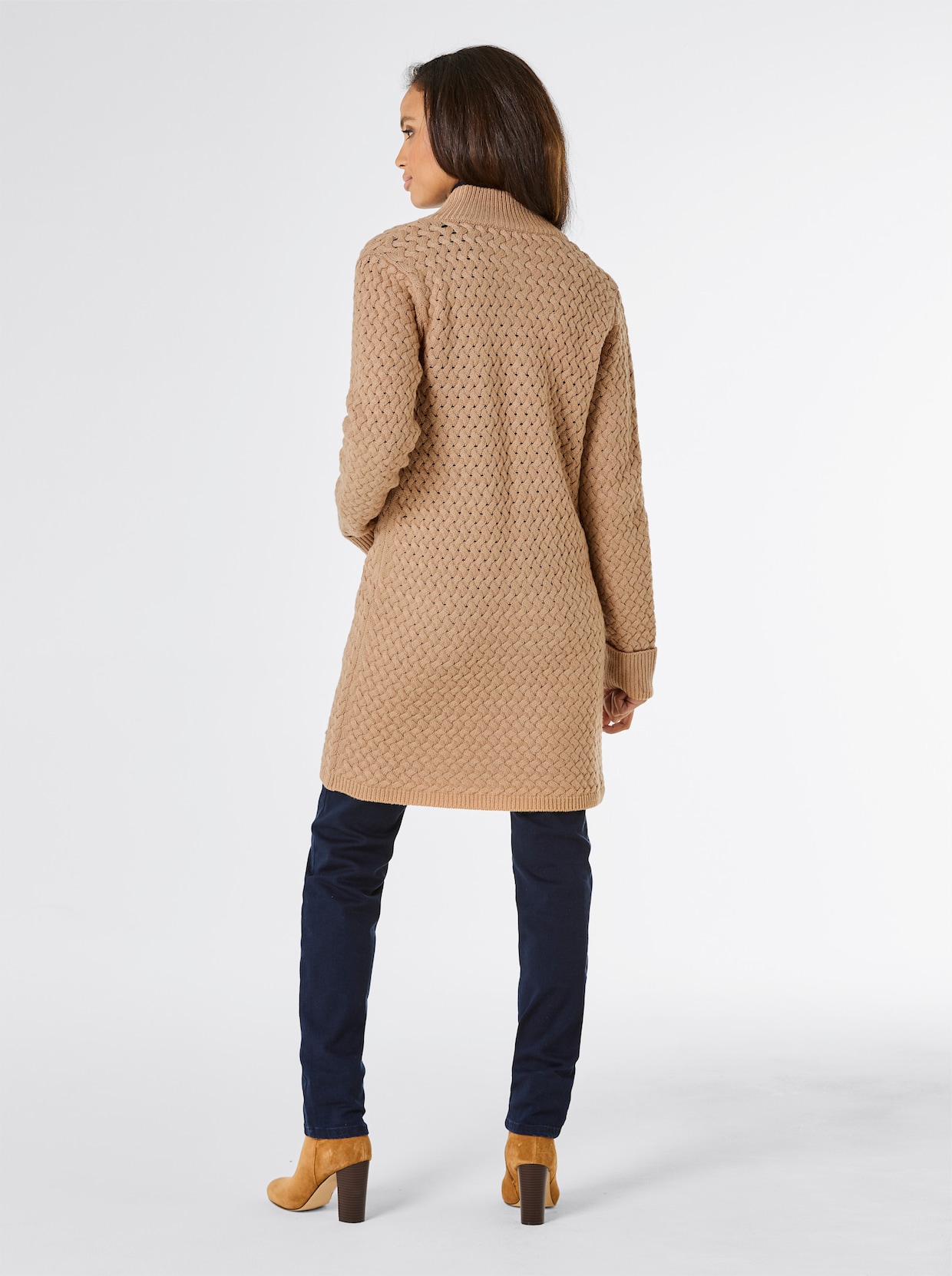CREATION L PREMIUM Longstrickjacke - camel