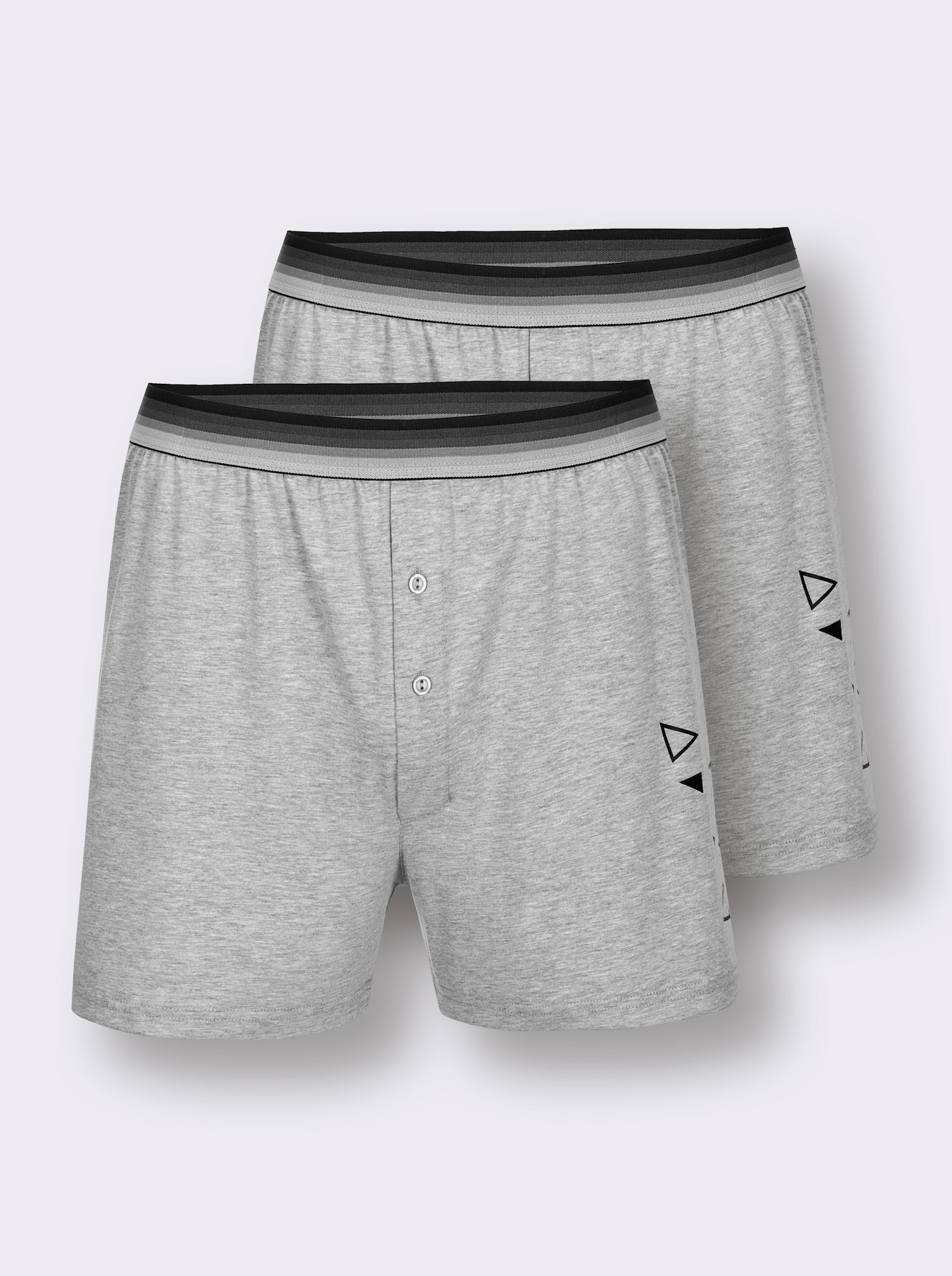 wäschepur men Boxershorts - grau-meliert