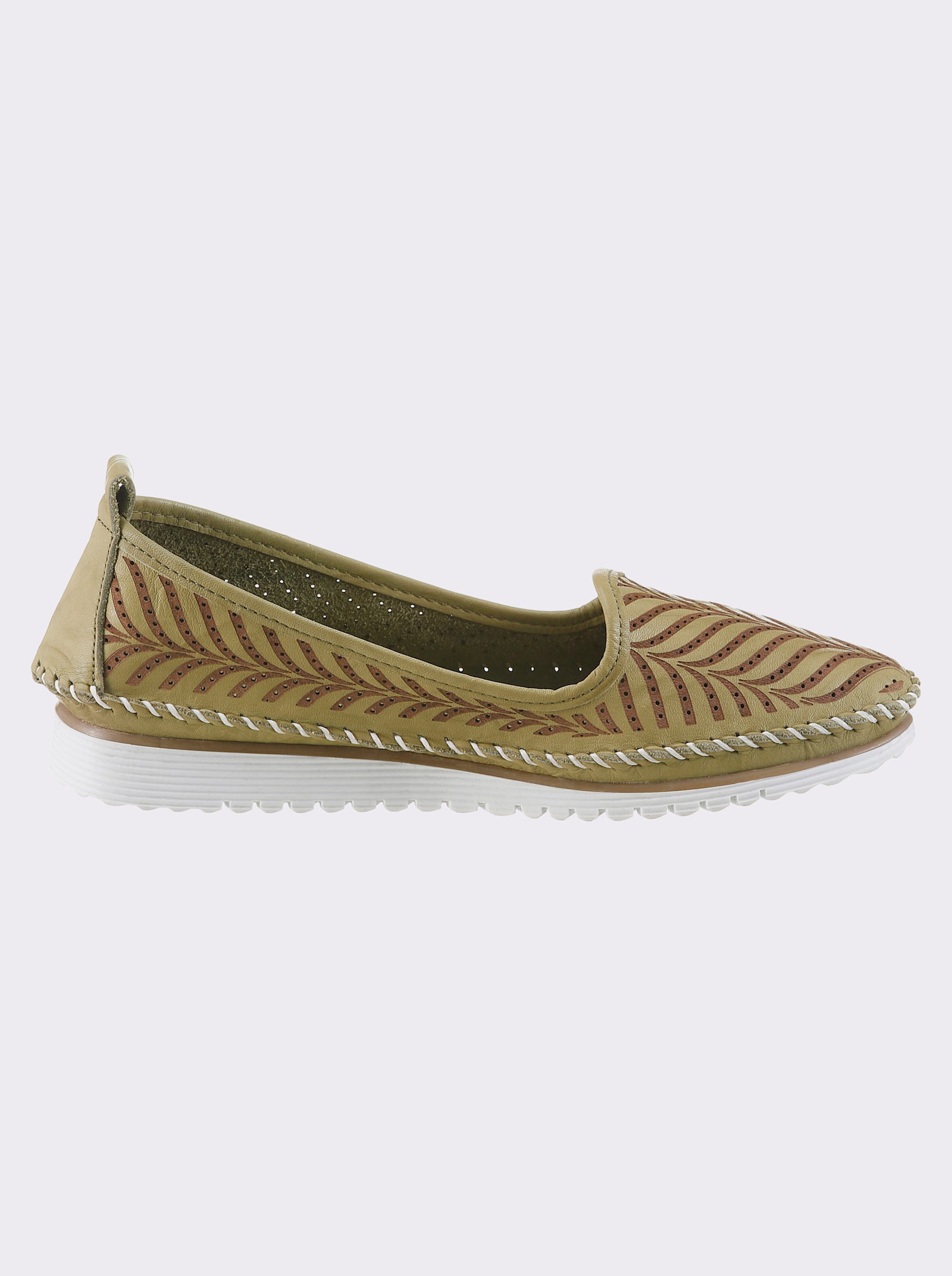 Andrea Conti Slipper - oliv-braun