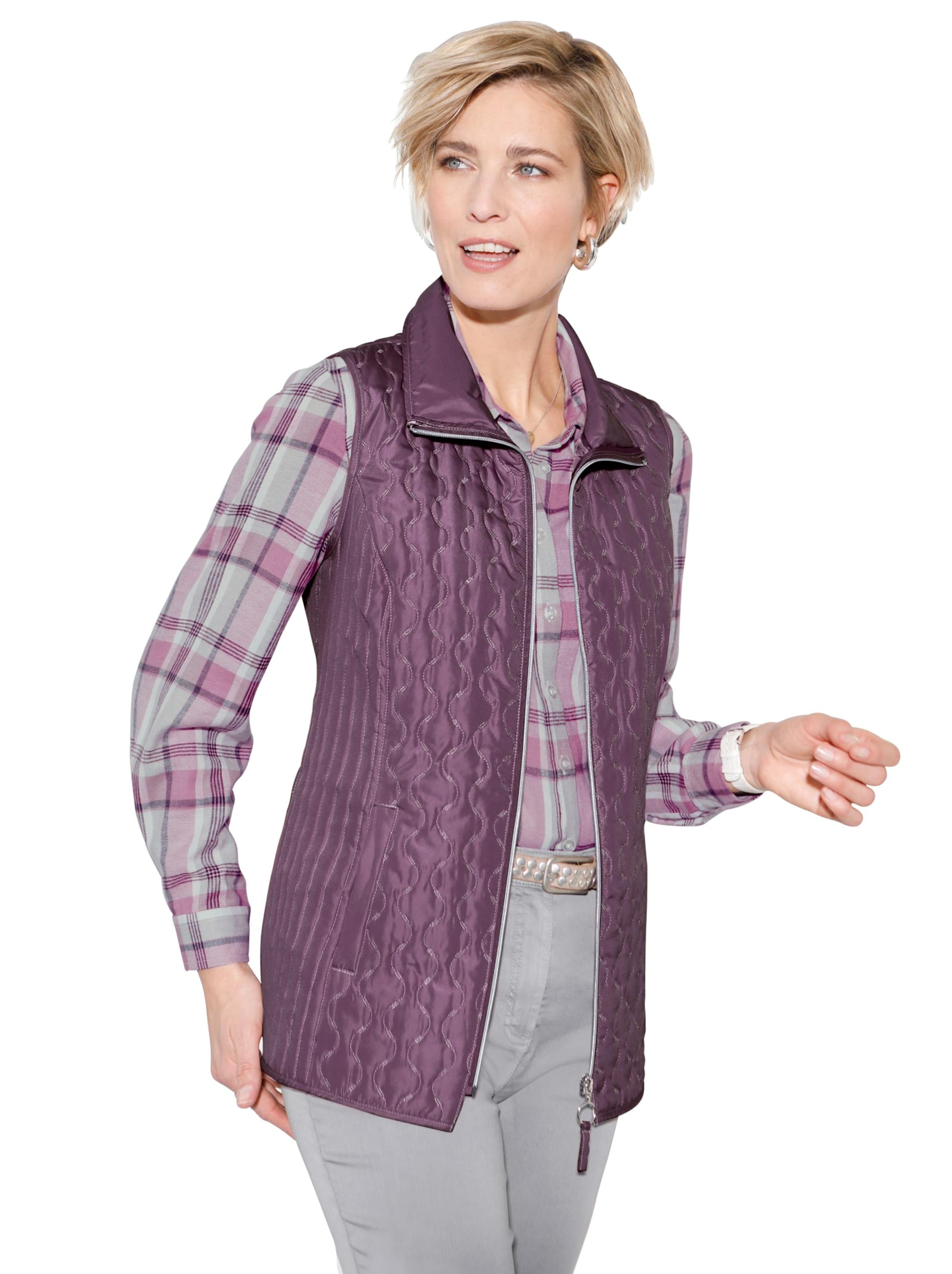 Steppweste - aubergine