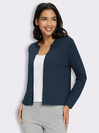 Strickjacke im Jaquard-Dessin - dunkelblau