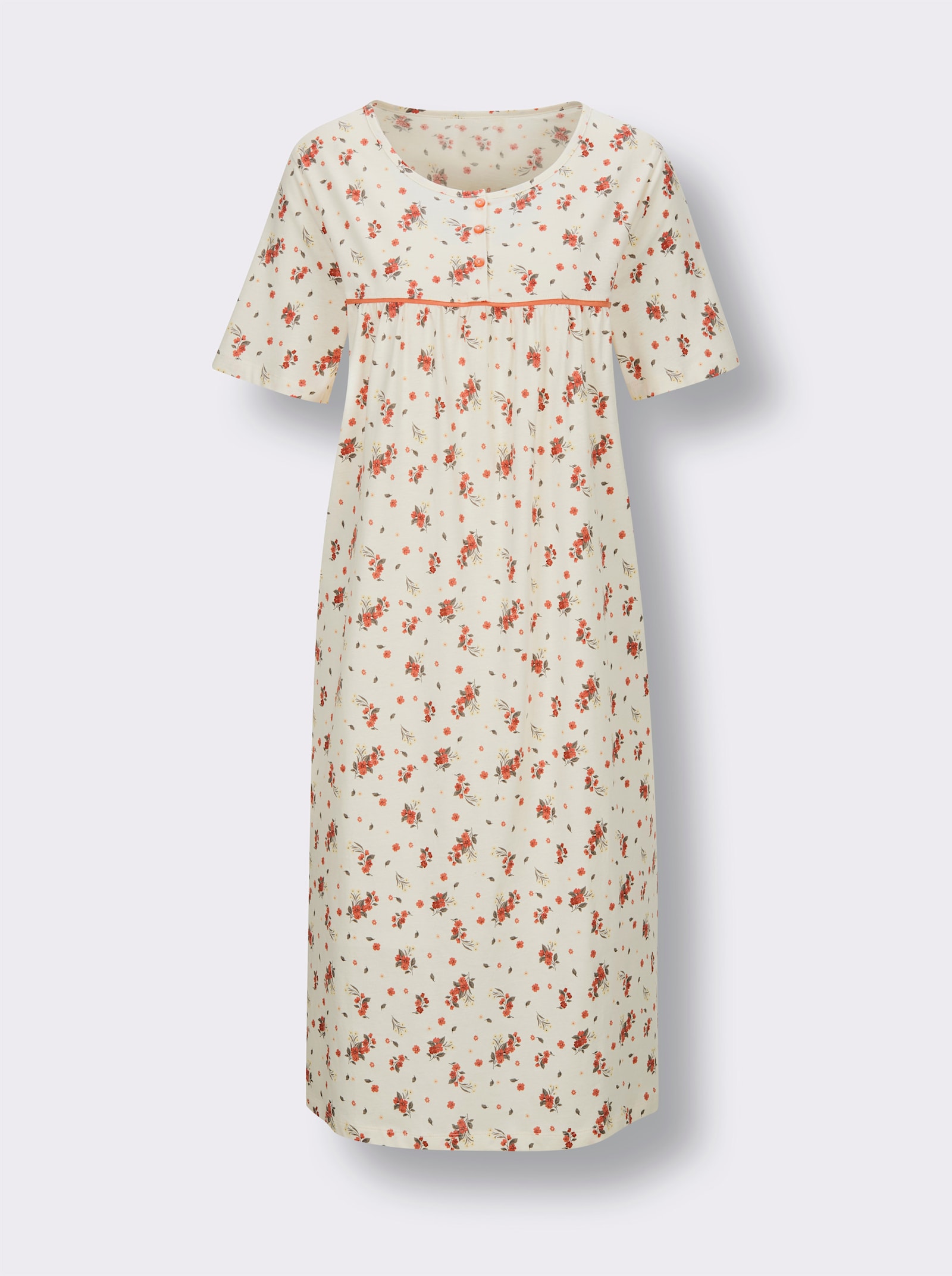 wäschepur Nachthemd - champagner-apricot-bedruckt