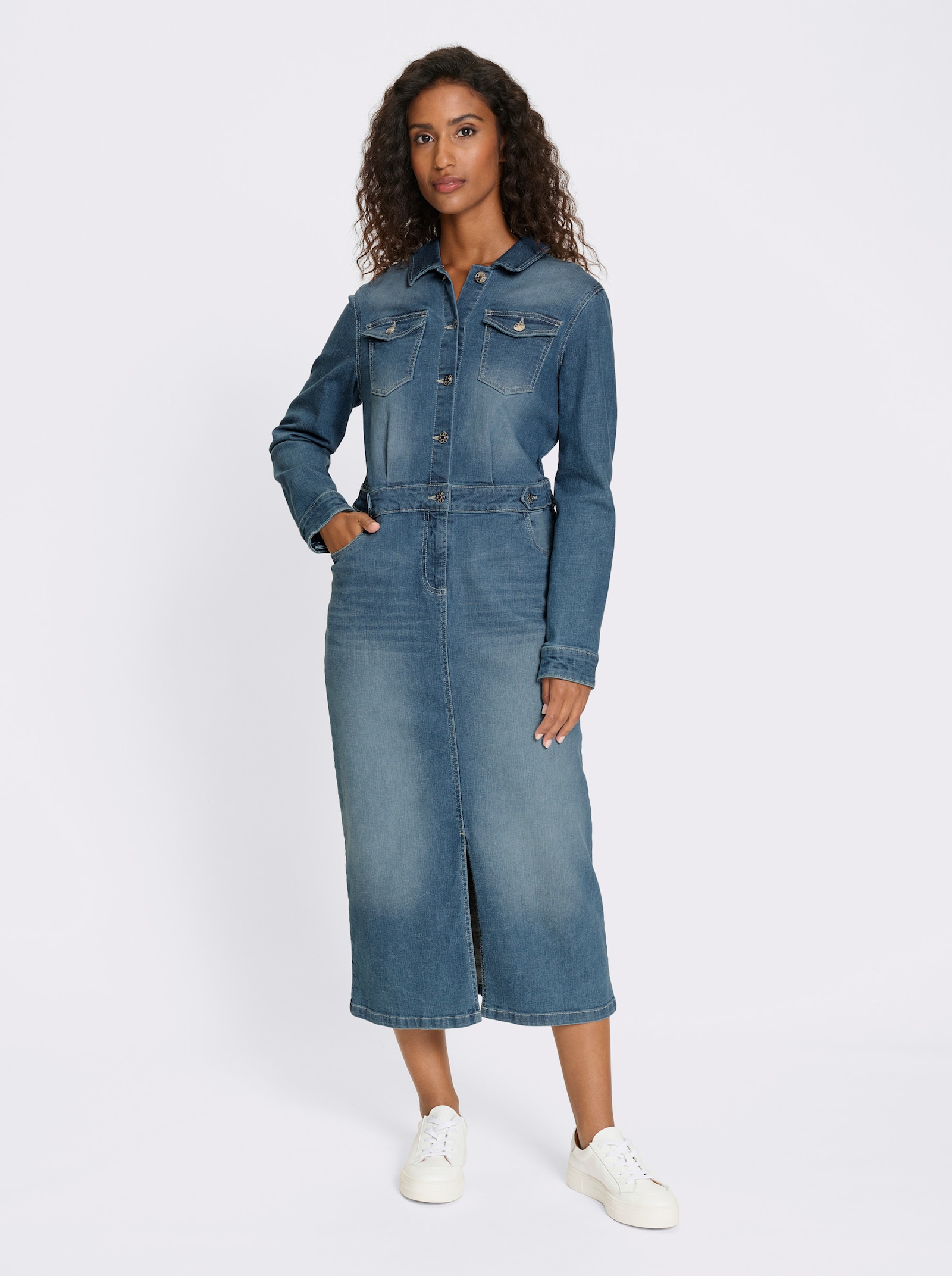 heine Jeanskleid im 5-Pocket-Stil - blue-bleached