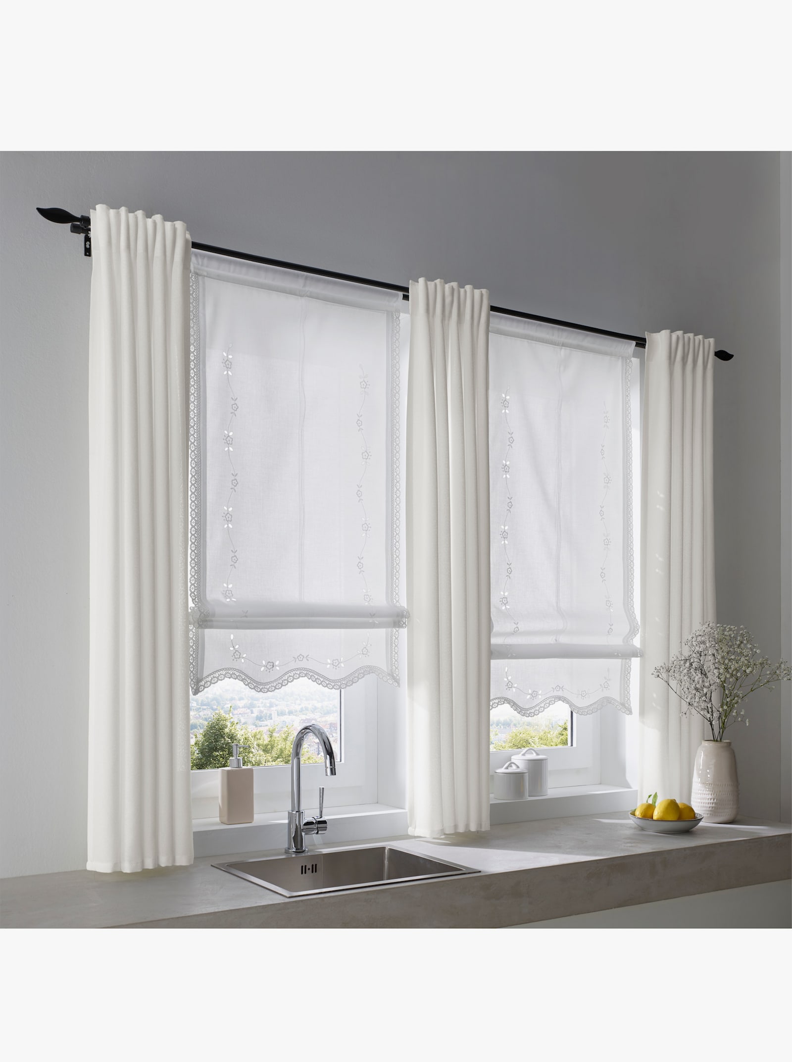 heine home Raffrollo - weiß