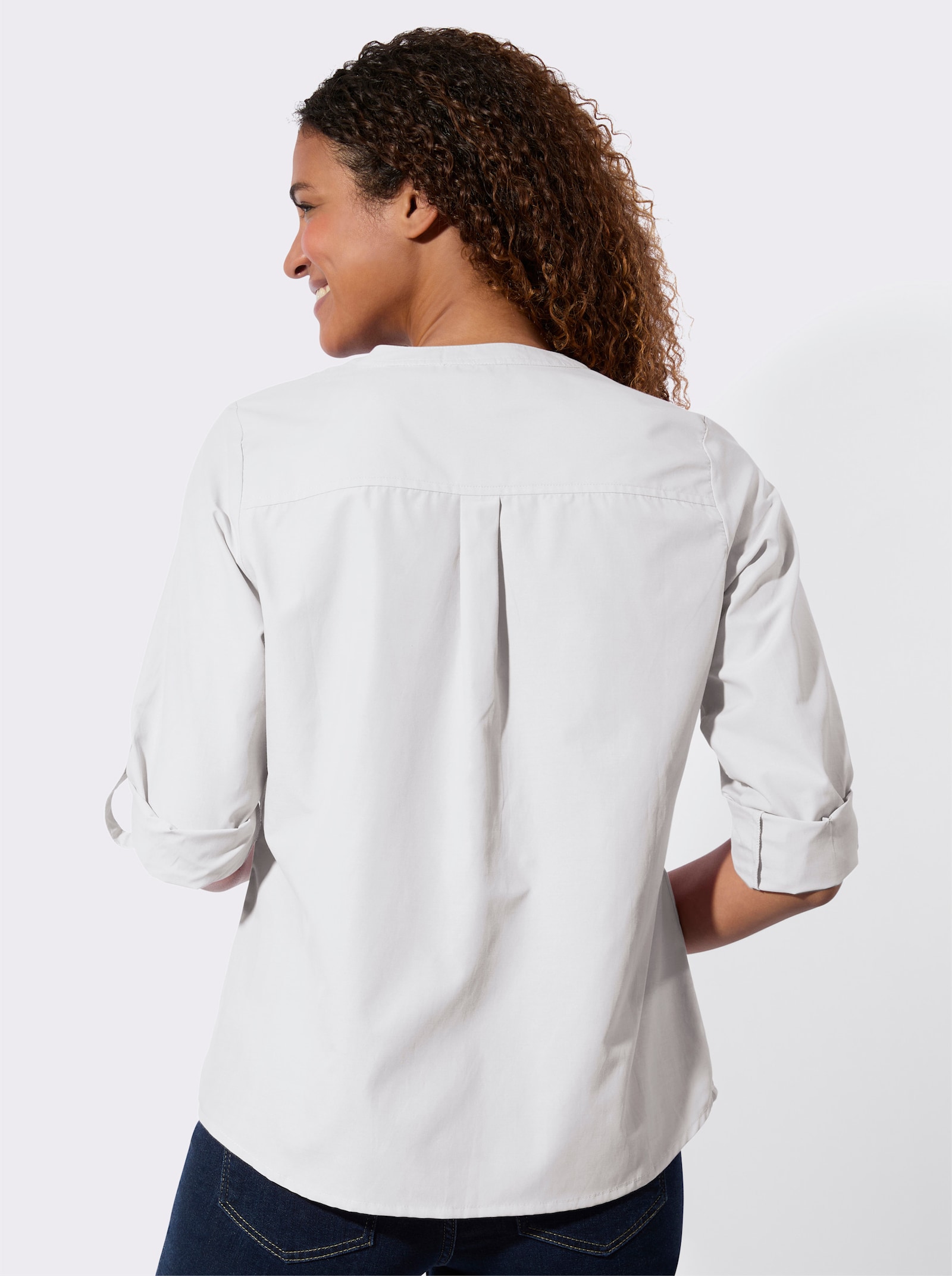 Tunika mit Kellerfalte hinten - ecru