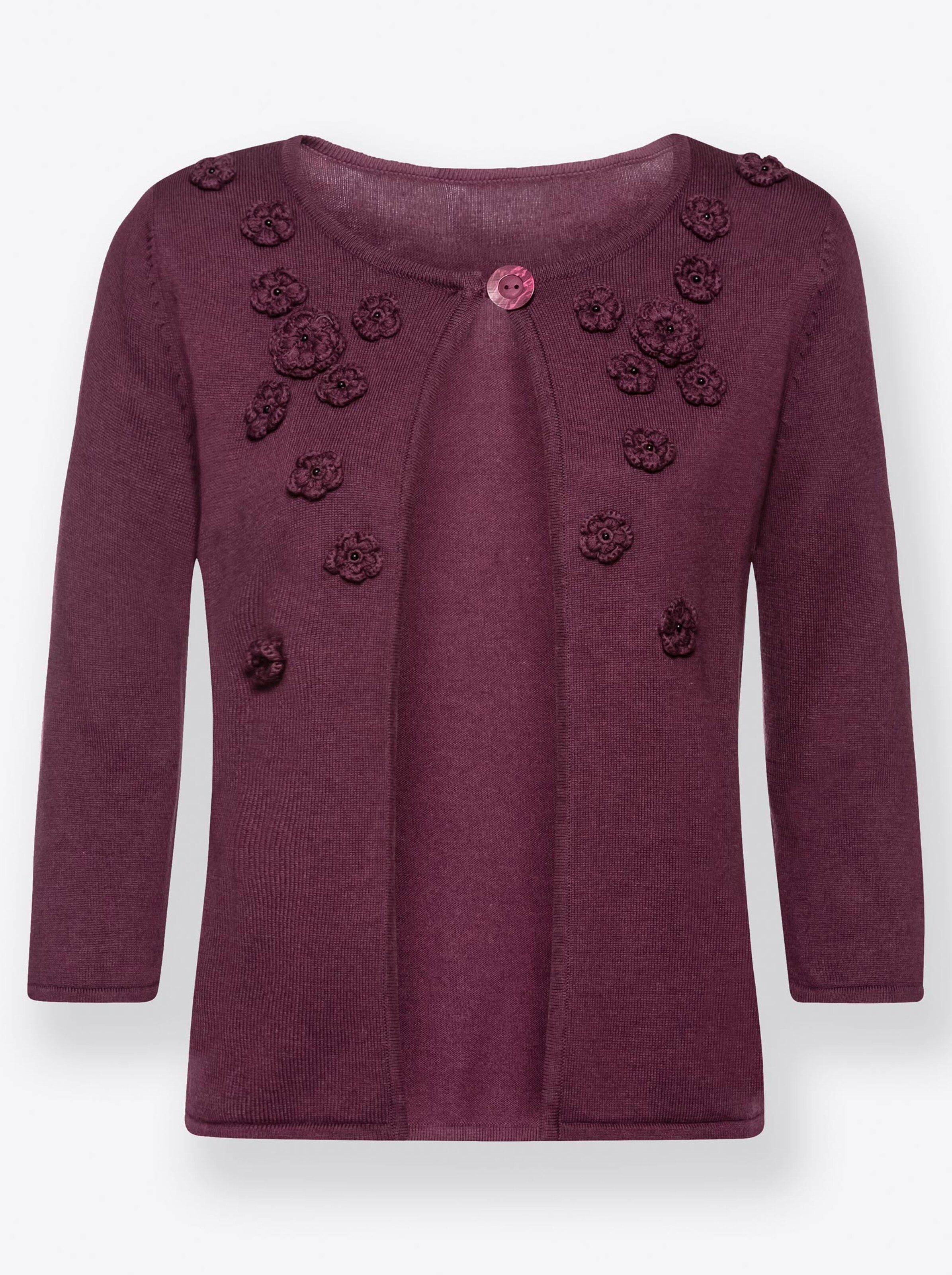 Damenmode Strickjacken Strickjacke in burgund Damenmode Strickjacken Strickjacke in burgund