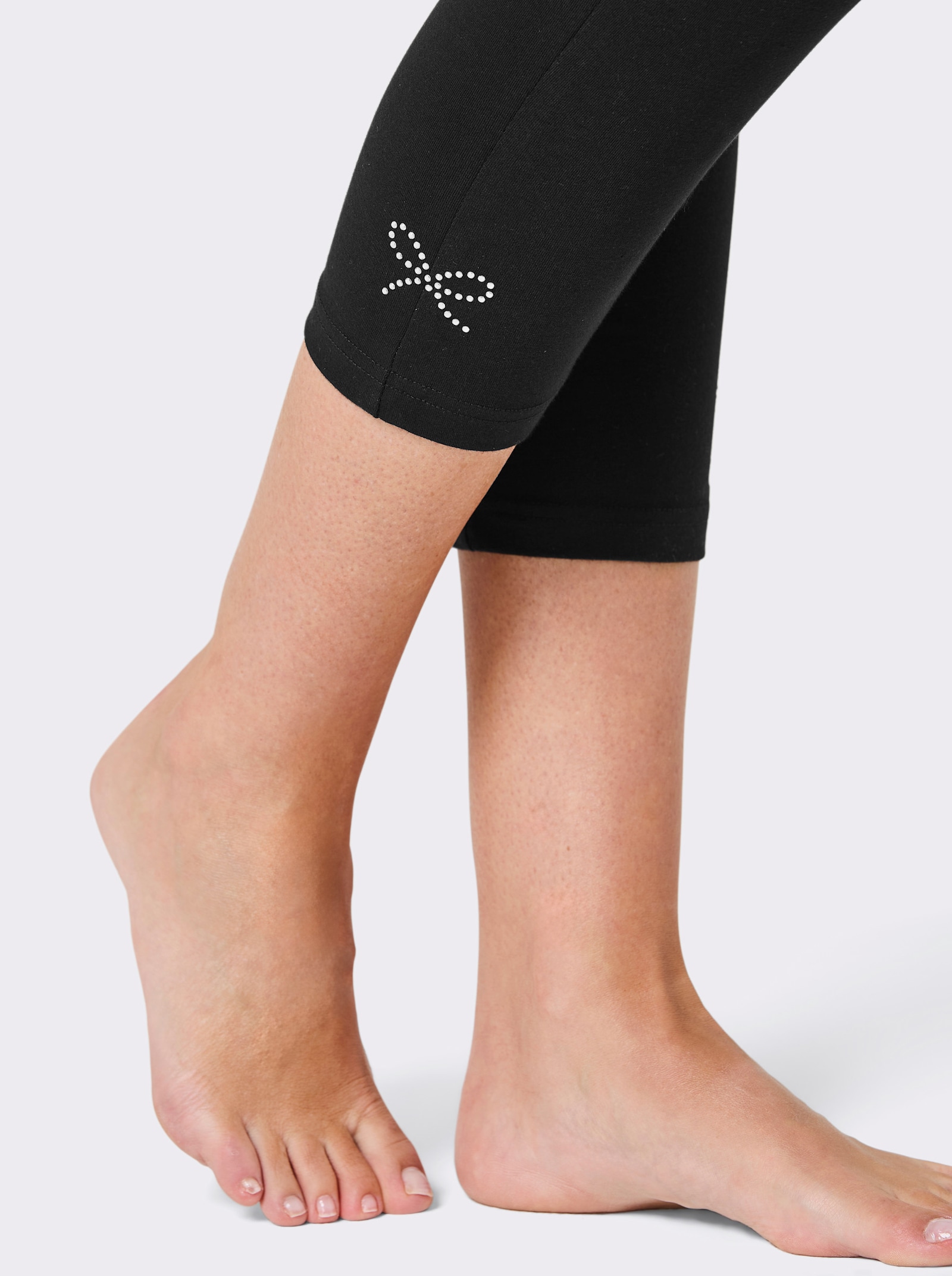 feel good Leggings 3/4-lang - schwarz + weiß