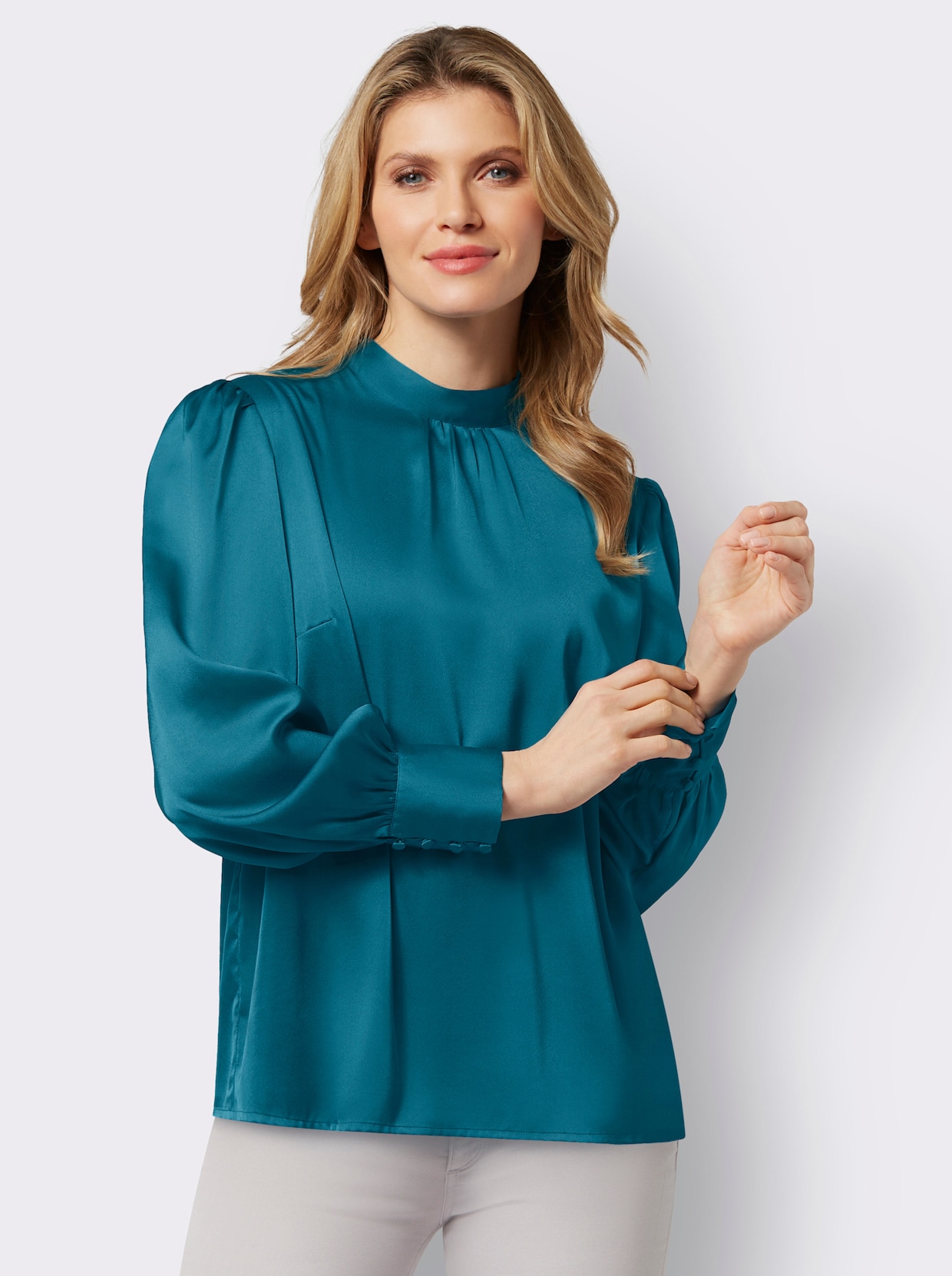 Satin-Bluse - aquapetrol