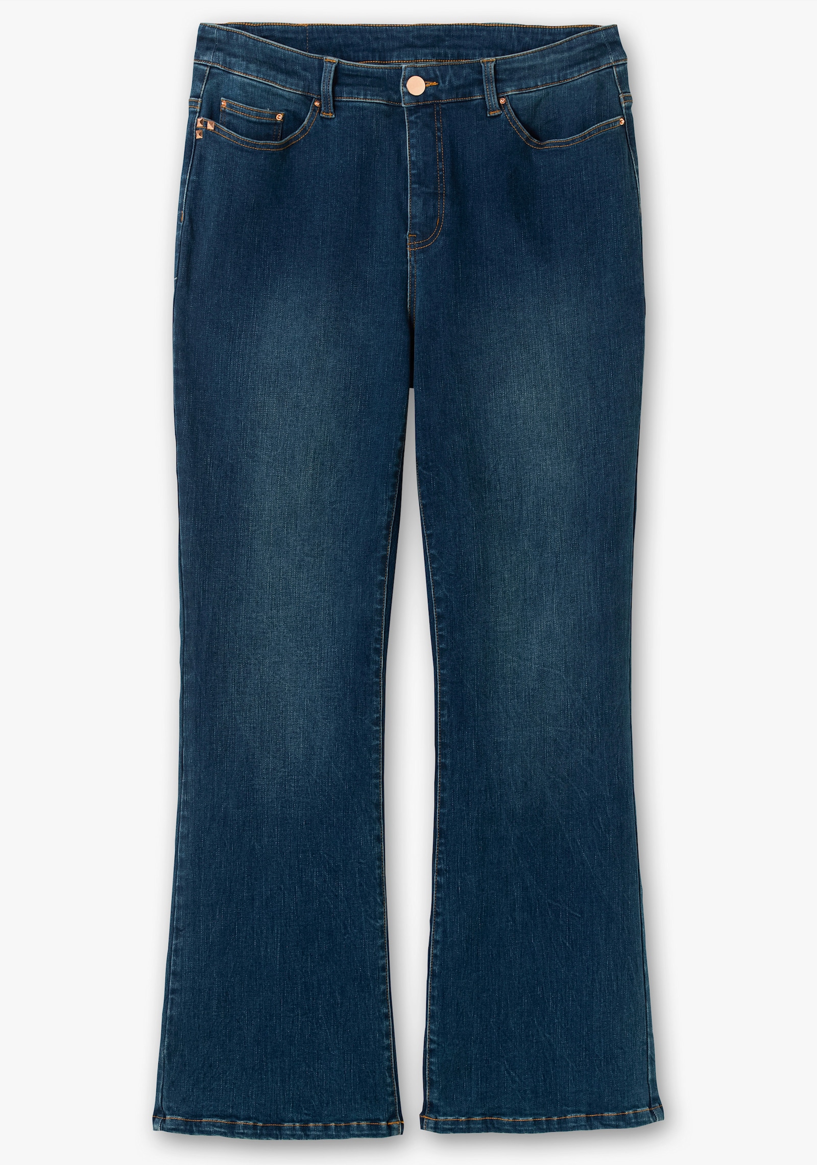 sheego Jeans met bodyforming-effect, bootcut - dark blue denim