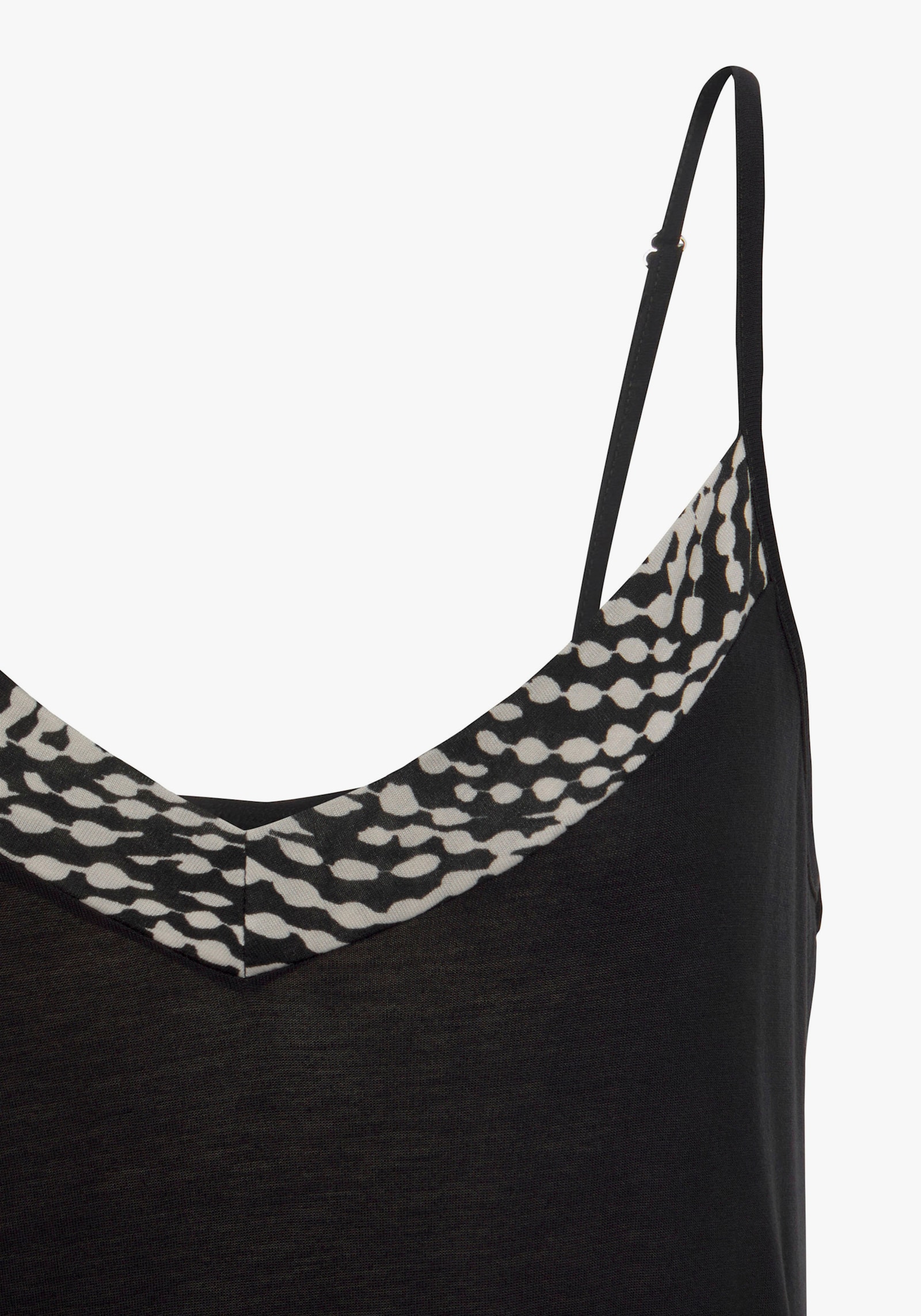 LASCANA Déshabillé - noir-blanc à motifs