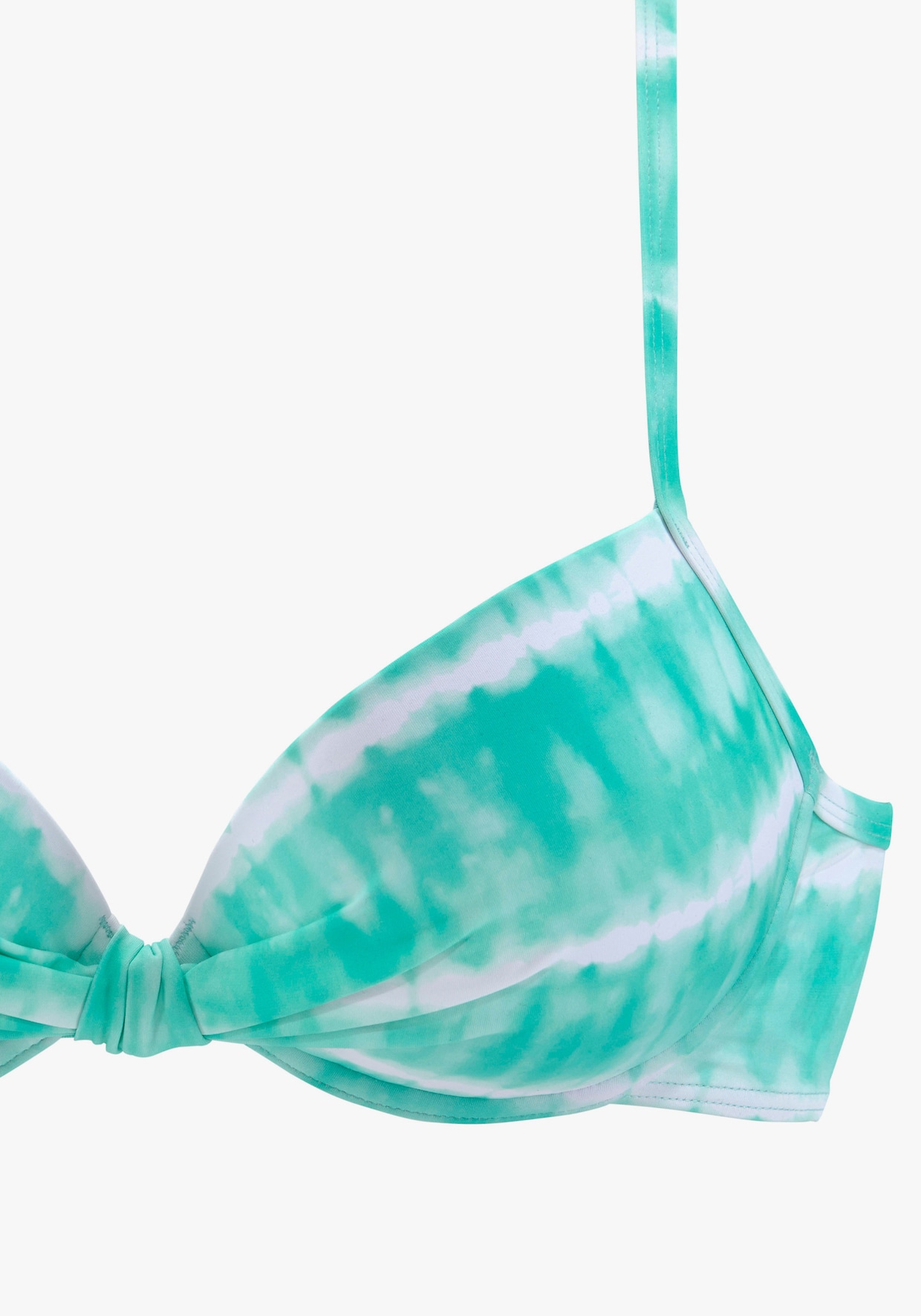 s.Oliver Beugelbikinitop - turquoise/wit