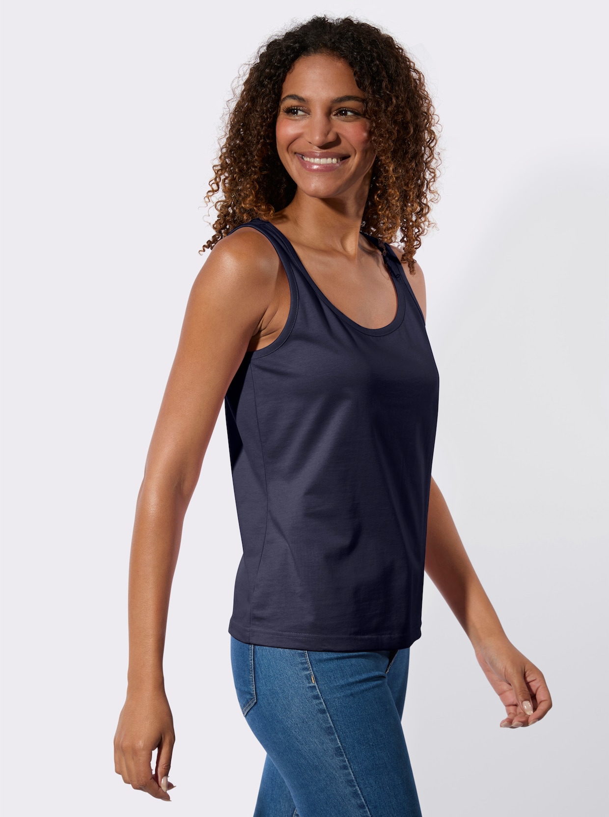 Shirttop - marine + ecru