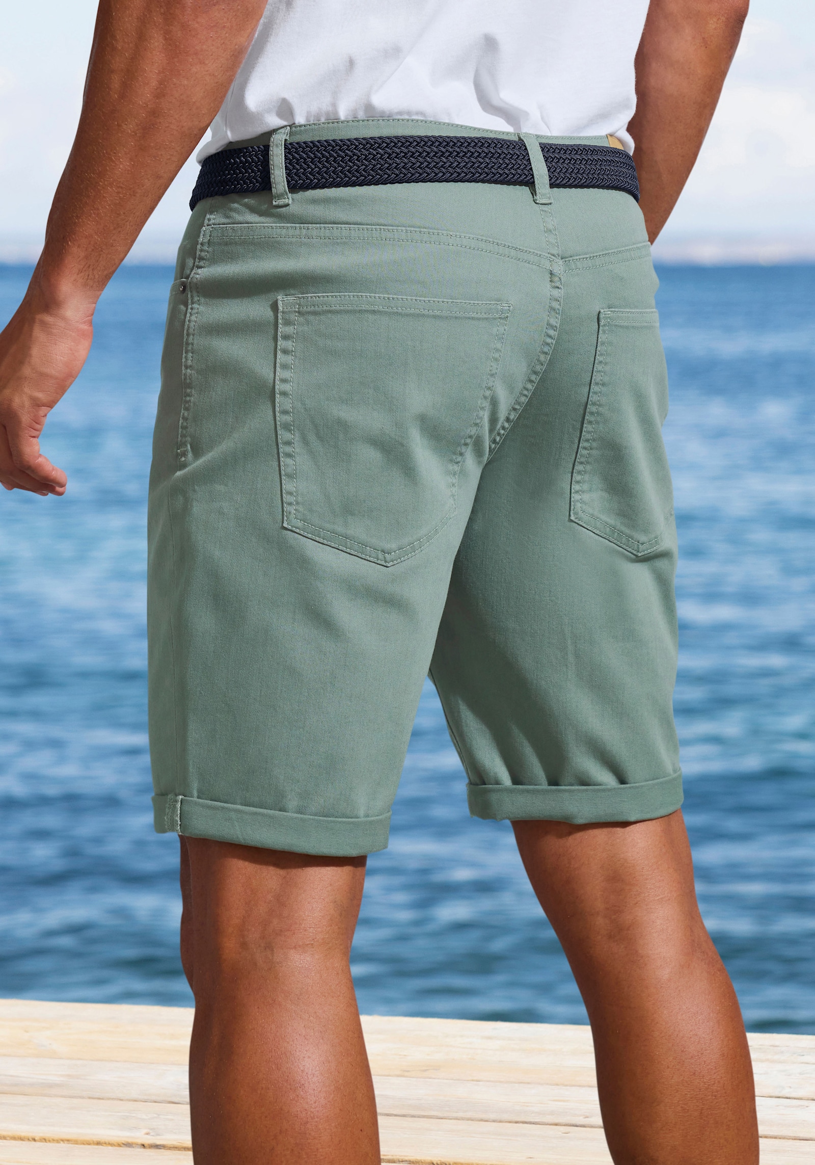 John Devin Jeansshorts - grün