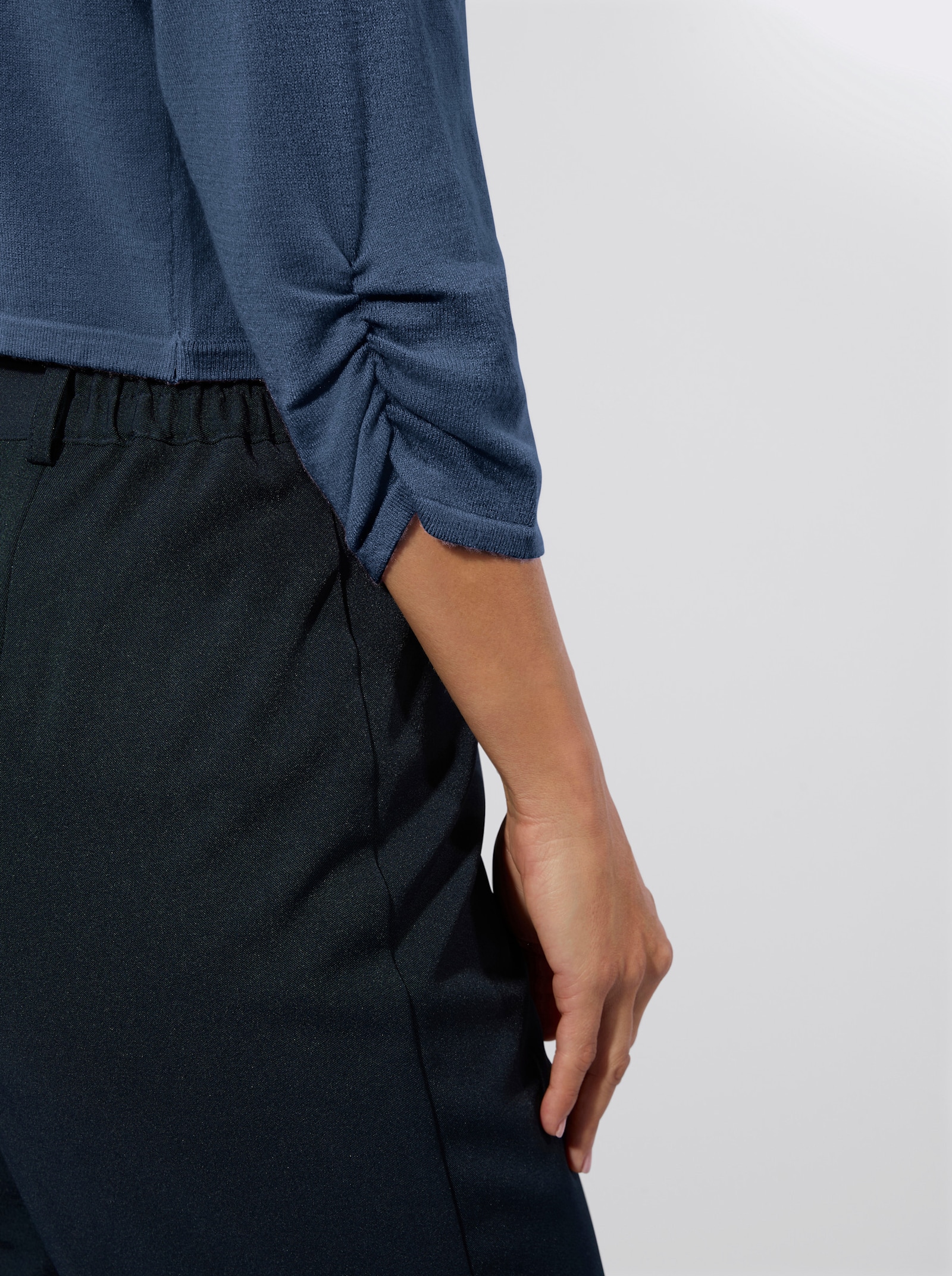 Bolero mit 3/4-Ärmeln - dunkelblau