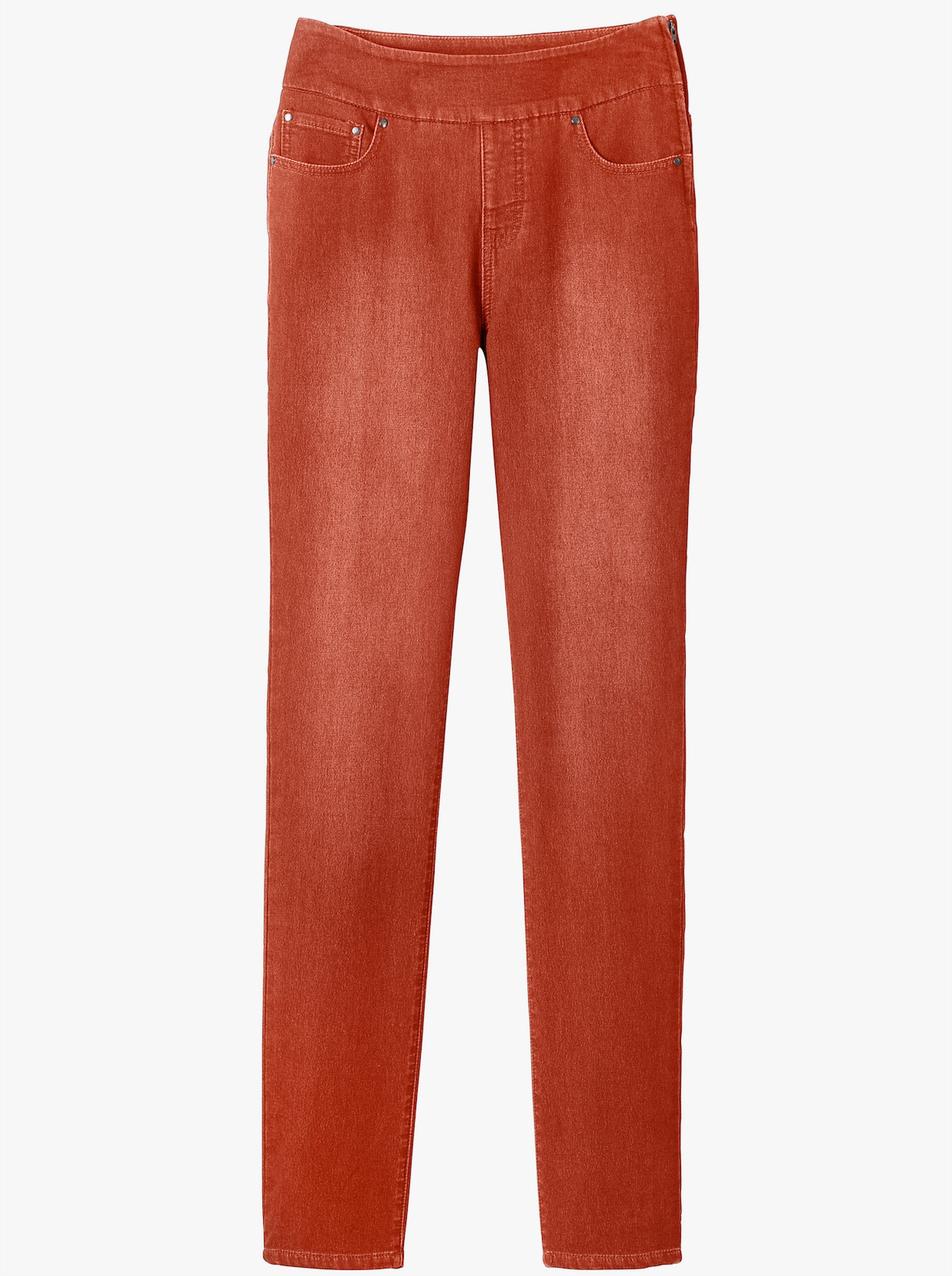 Schlupfjeans - rostrot