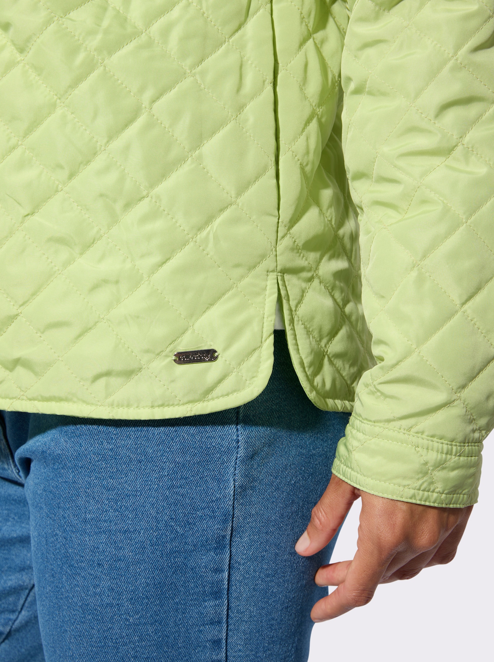 Blusenjacke mit aufgesetzten Brusttaschen - pistazie