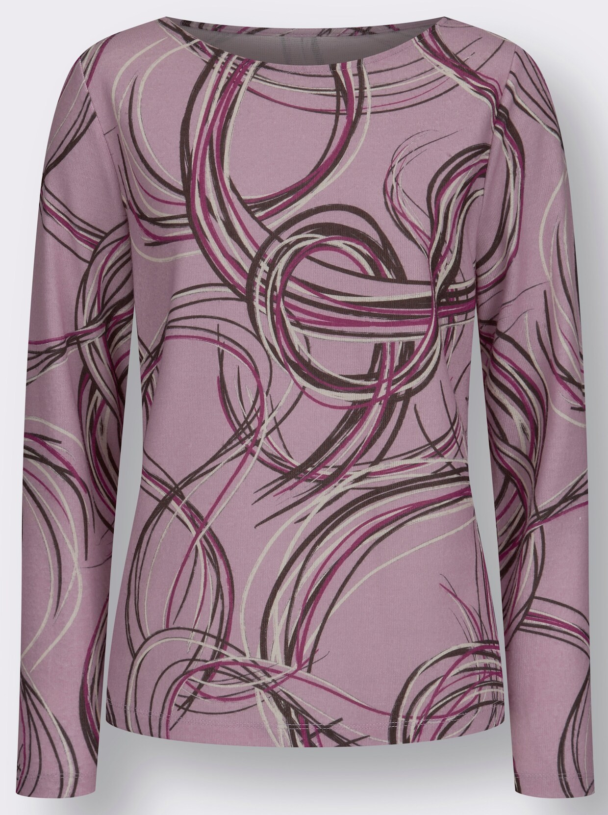 Shirt met lange mouwen - mauve/grafiet bedrukt