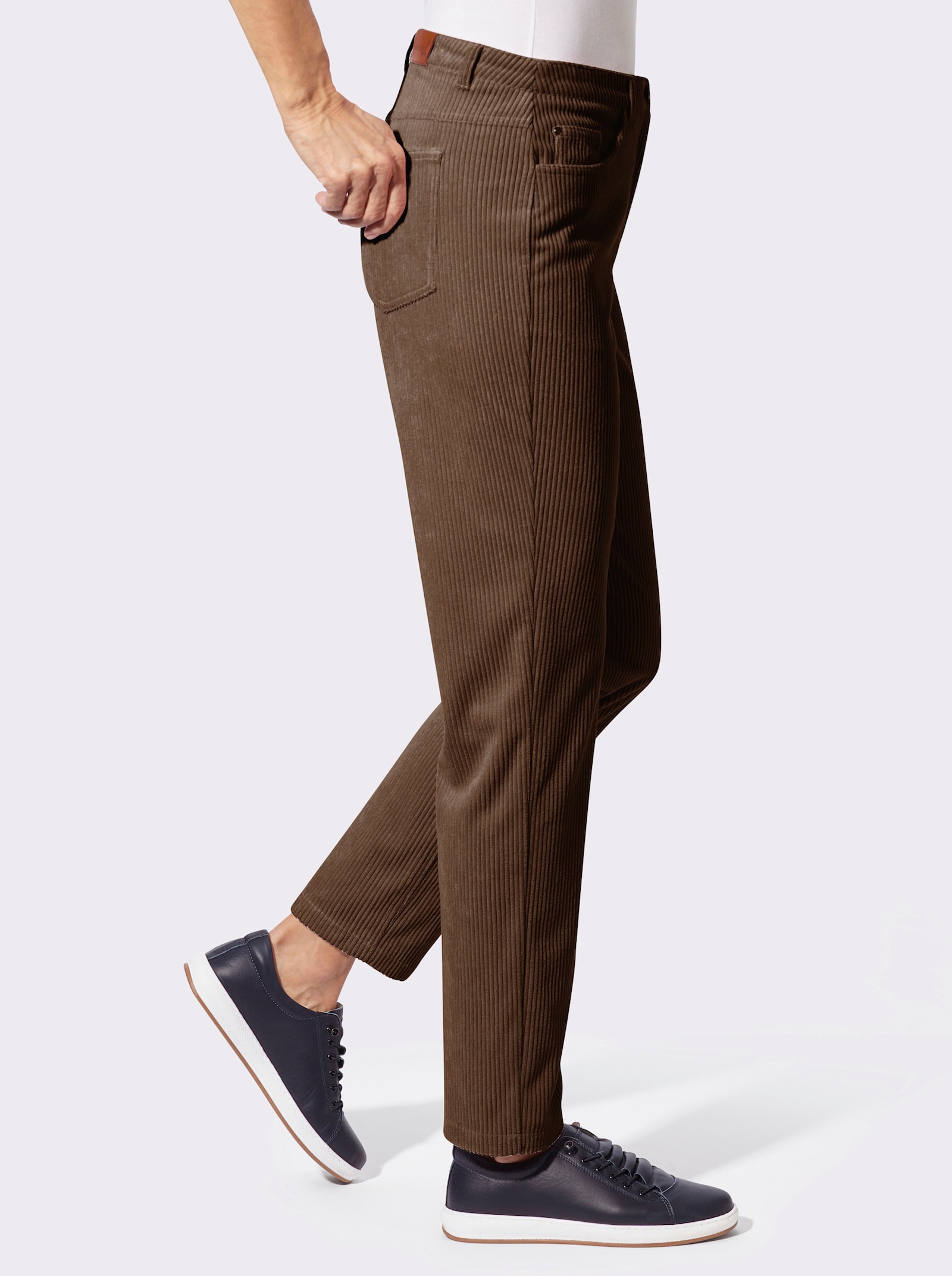 Cordhose in 5-Pocket-Form - braun